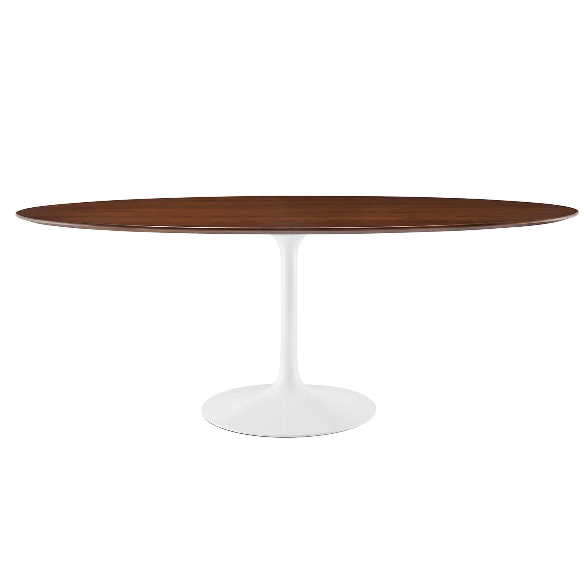 Modway EEI-1661-WAL Lippa 78 Inch  Oval Wood Dining Table in Walnut