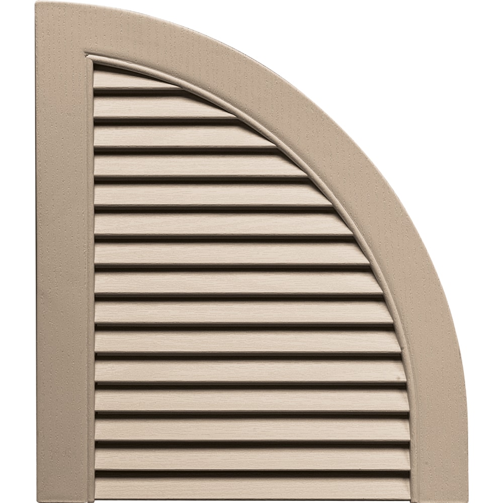 Vantage V0970002023 14.875-in x 17.125-in Wicker Vinyl Quarter Round Open Louver Arch Shutter Top Set