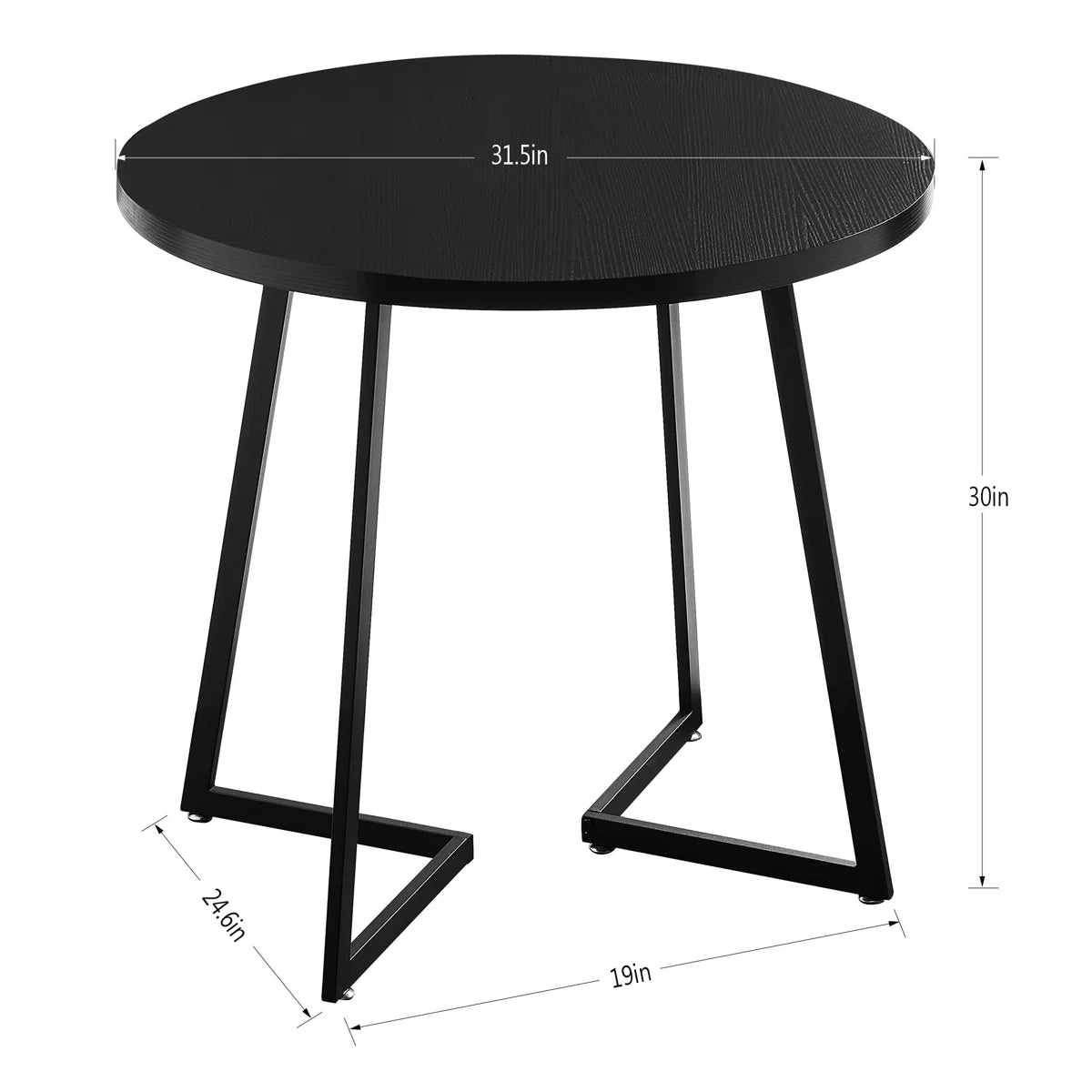 Vecelo LOE-MX-TBL11-BLK Dining-Tables - View #3