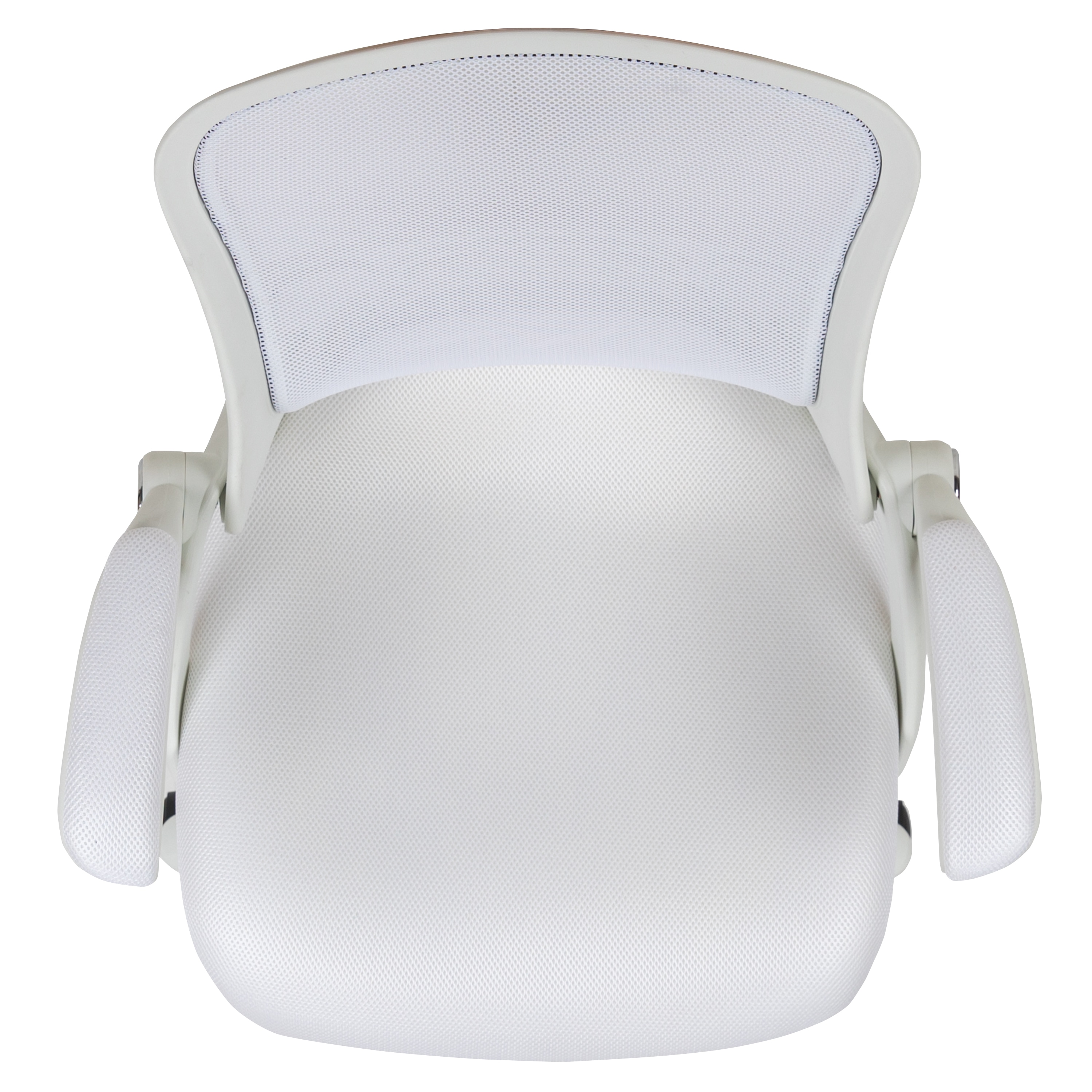 White High-Back Ergonomic Mesh Swivel Office Chair with Adjustable Arms