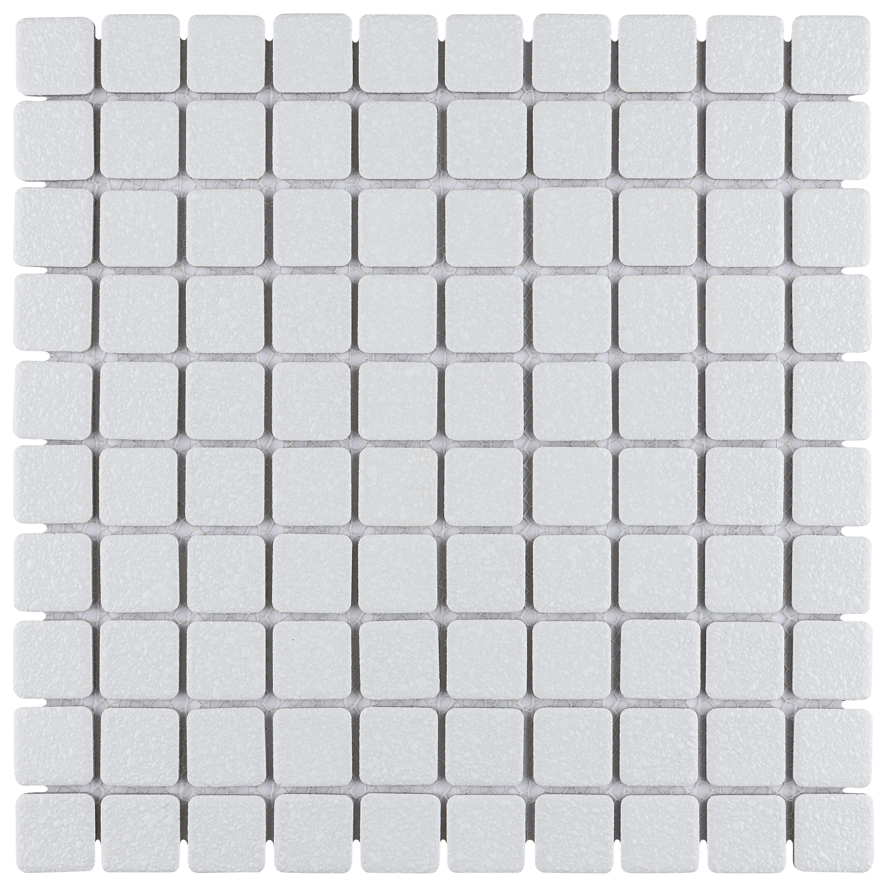 Affinity Tile FKOSRR90 Crystalline White 12-in x 12-in Multi-finish Porcelain Patterned Square Mosaic Floor and Wall Tile (9.8-sq. ft/ Carton)