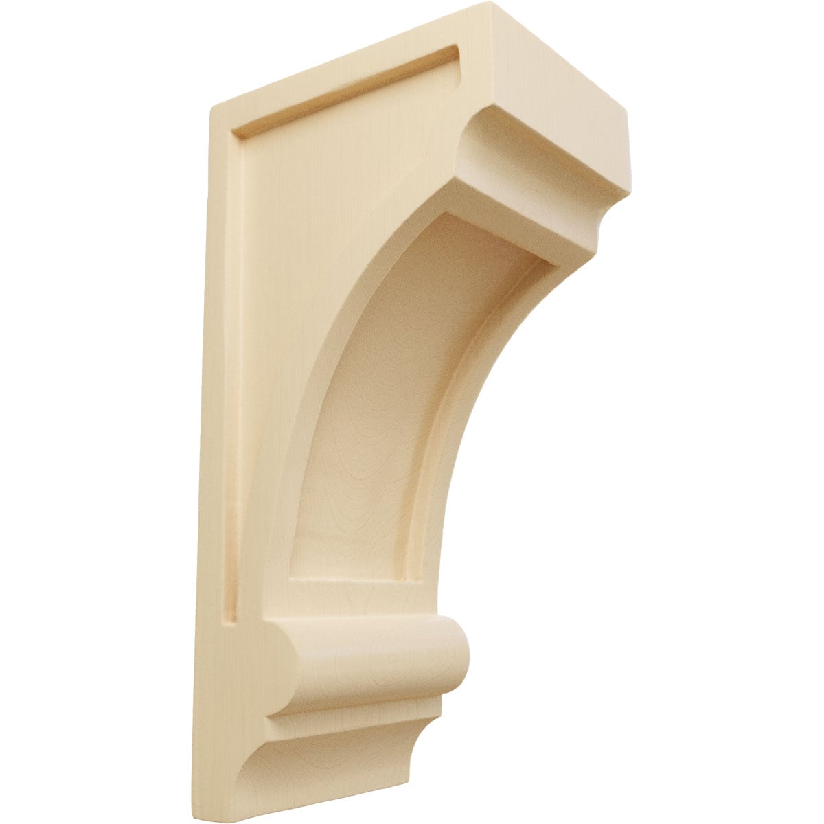 Ekena Millwork CORW04X05X10DIMA 4-in x 5.0-in x 10-in Unfinished Maple Wood Paintable/Stainable Corbel