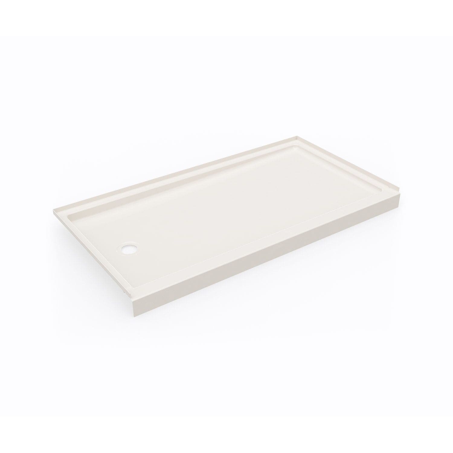 SWAN SR03260RM.018 32-in W x 60-in L x 4.31-in H Bisque Neo-angle Shower Pan Base (Right Drain)