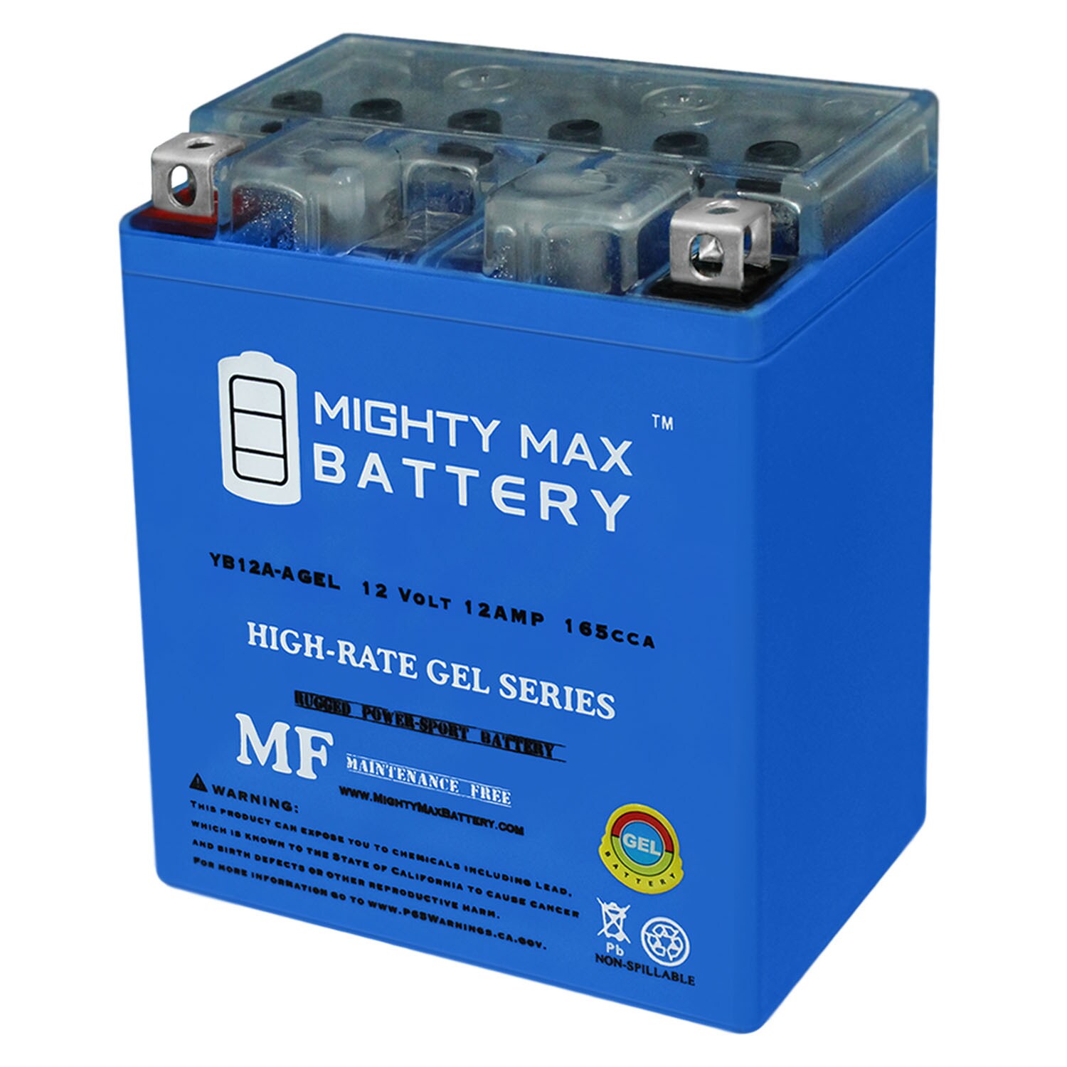 Mighty Max Battery MAX3969280 12V 12AH 165CCA GEL for Wolverine Warrior 350 Rechargeable Sealed GEL 12120 Backup power Batteries