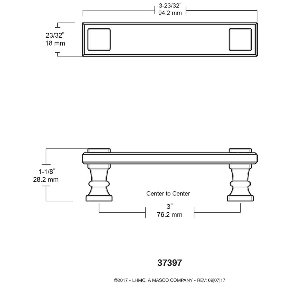 Brainerd P37397W-116-CP Cabinet-Pulls - View #5
