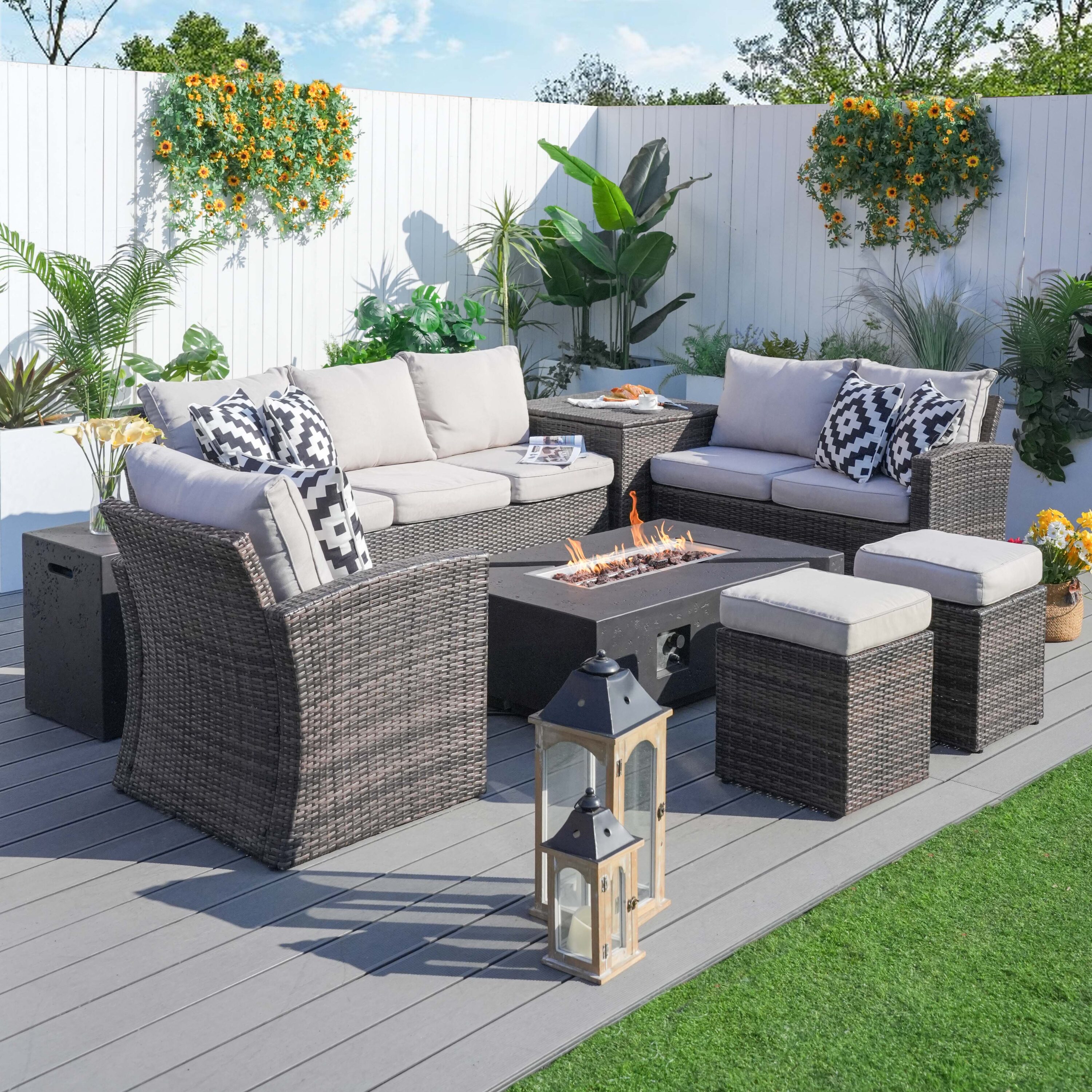 Direct Wicker DWG-1403BBR&24913BK Patio-Conversation-Sets - View #3