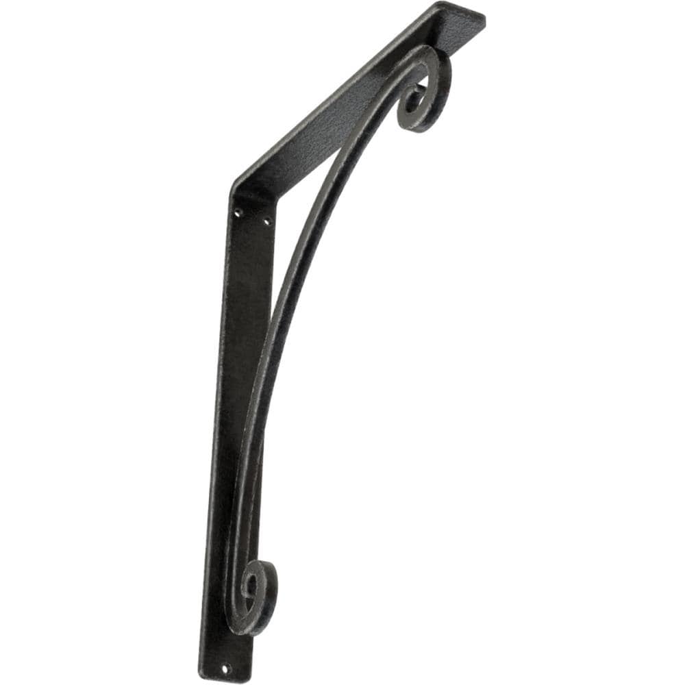 Ekena Millwork BKTM01X10X12SLEAPW Legacy 10-in x 1.5-in x 12-in Gray Wrought iron Mounting bracket