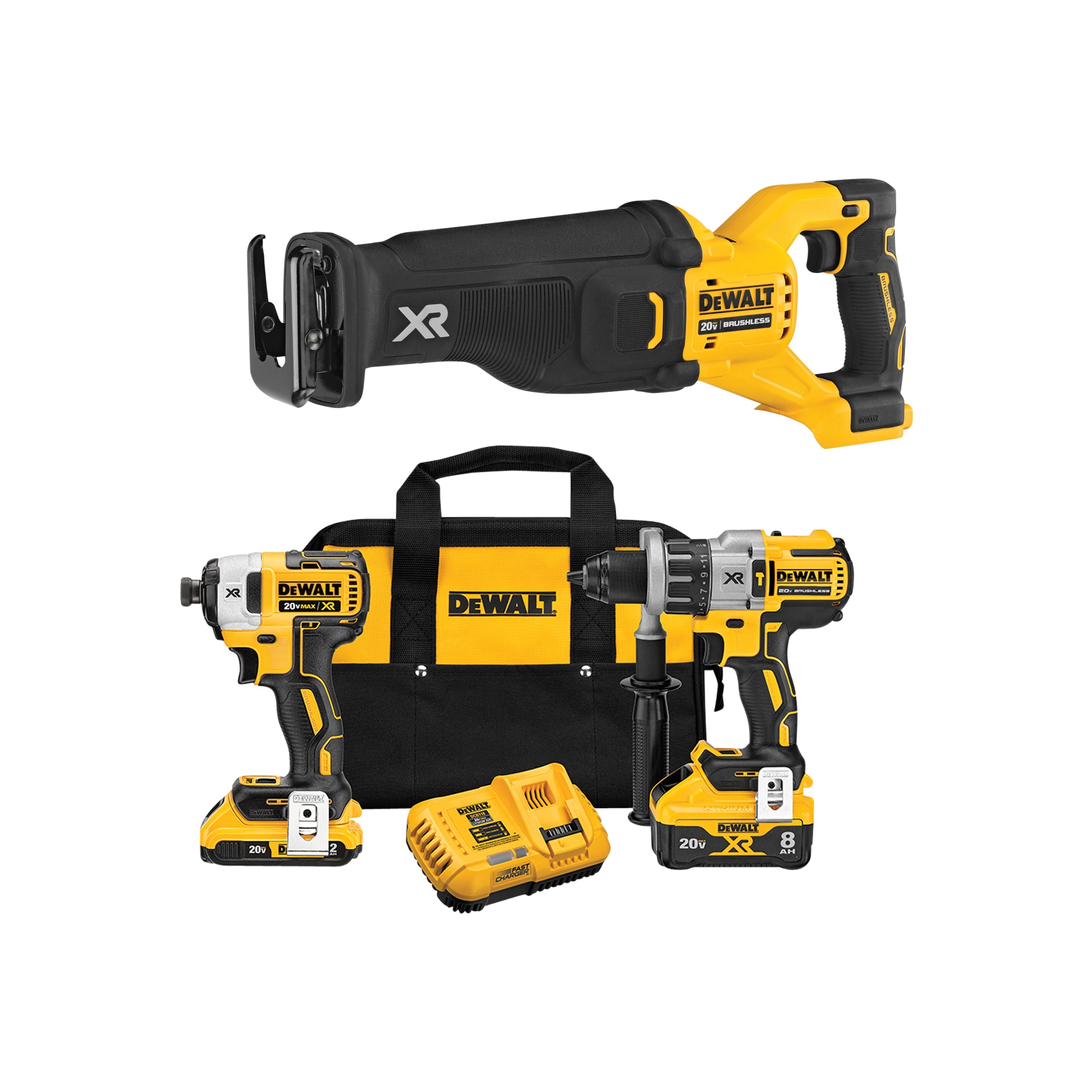 Shop DEWALT Power Detect XR POWER DETECT 2-Tool 20-Volt Max Brushless Power  Tool Combo Kit with Soft Case (2-Batteries and charger Included) & XR POWER  DETECT 20-volt Max Variable Speed Brushless Cordless