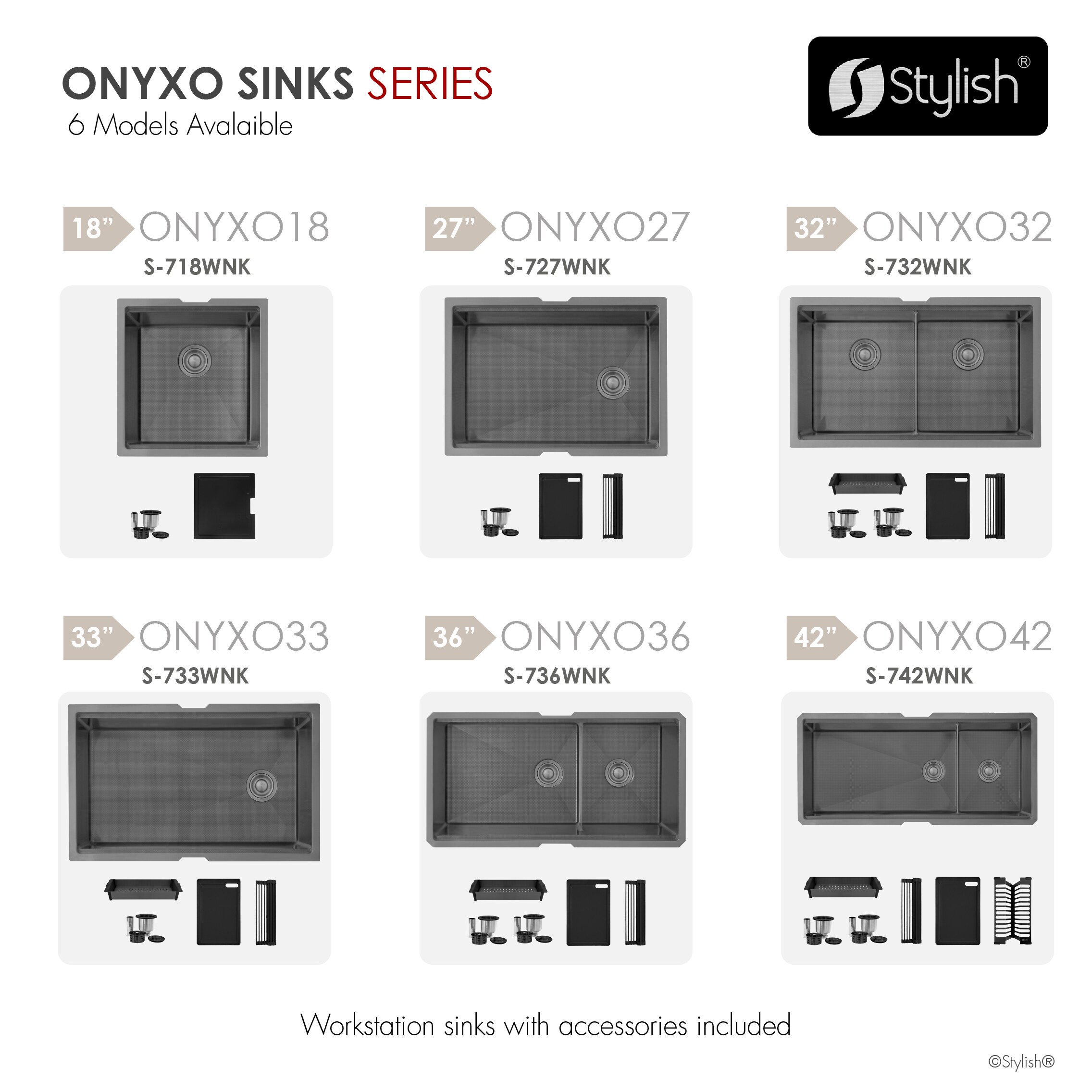 Stylish S-742WNK Kitchen-Sinks - View #14
