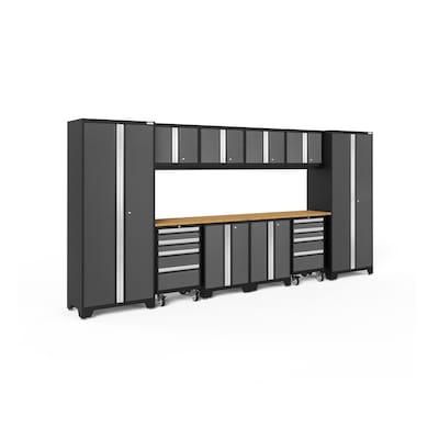NewAge Products Bold 10-Piece Steel Garage Storage System in Charcoal Gray (156-in W x 76.75-in H) Lowes.com