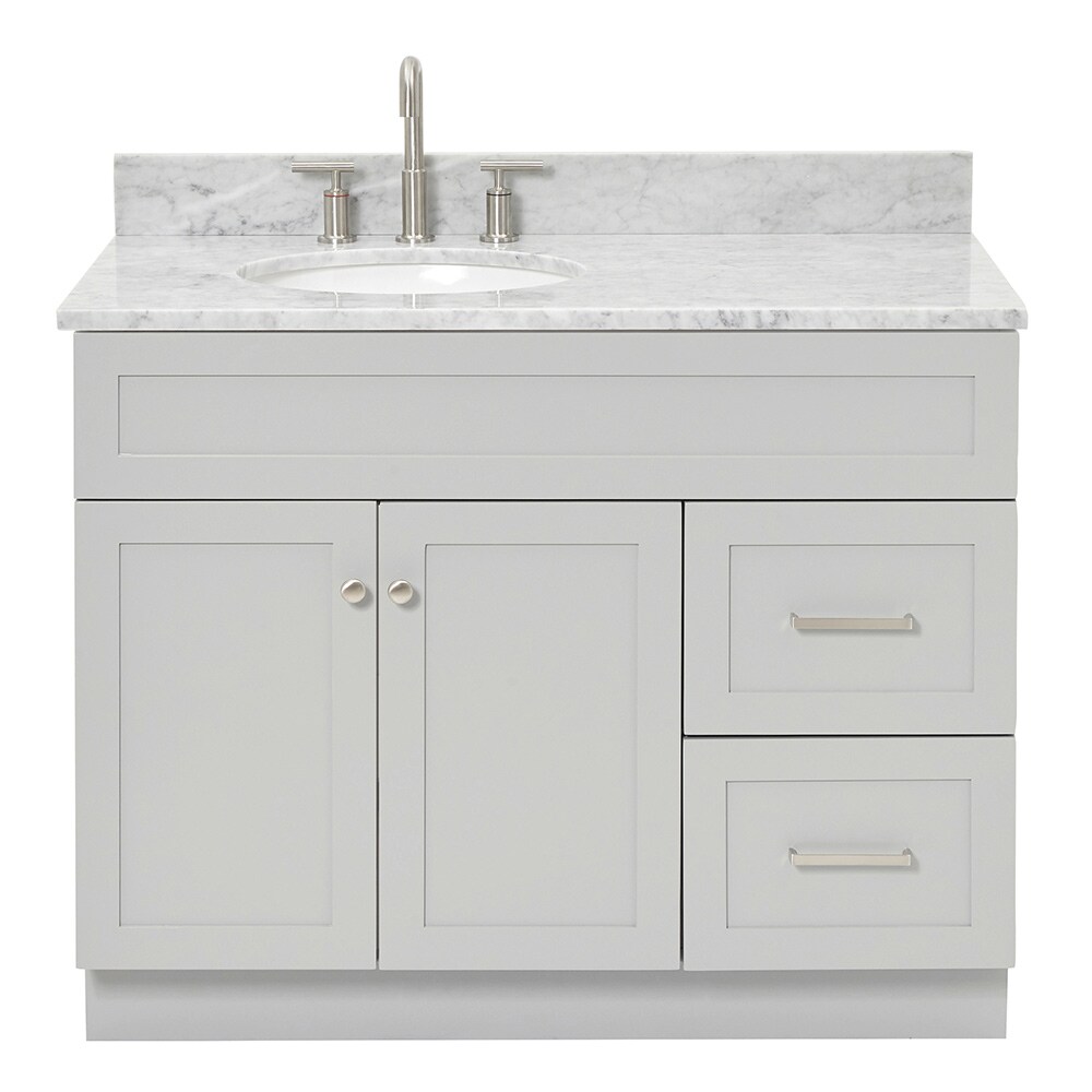 ARIEL Hamlet 43-in Grey Undermount Single Sink Bathroom Vanity with ...