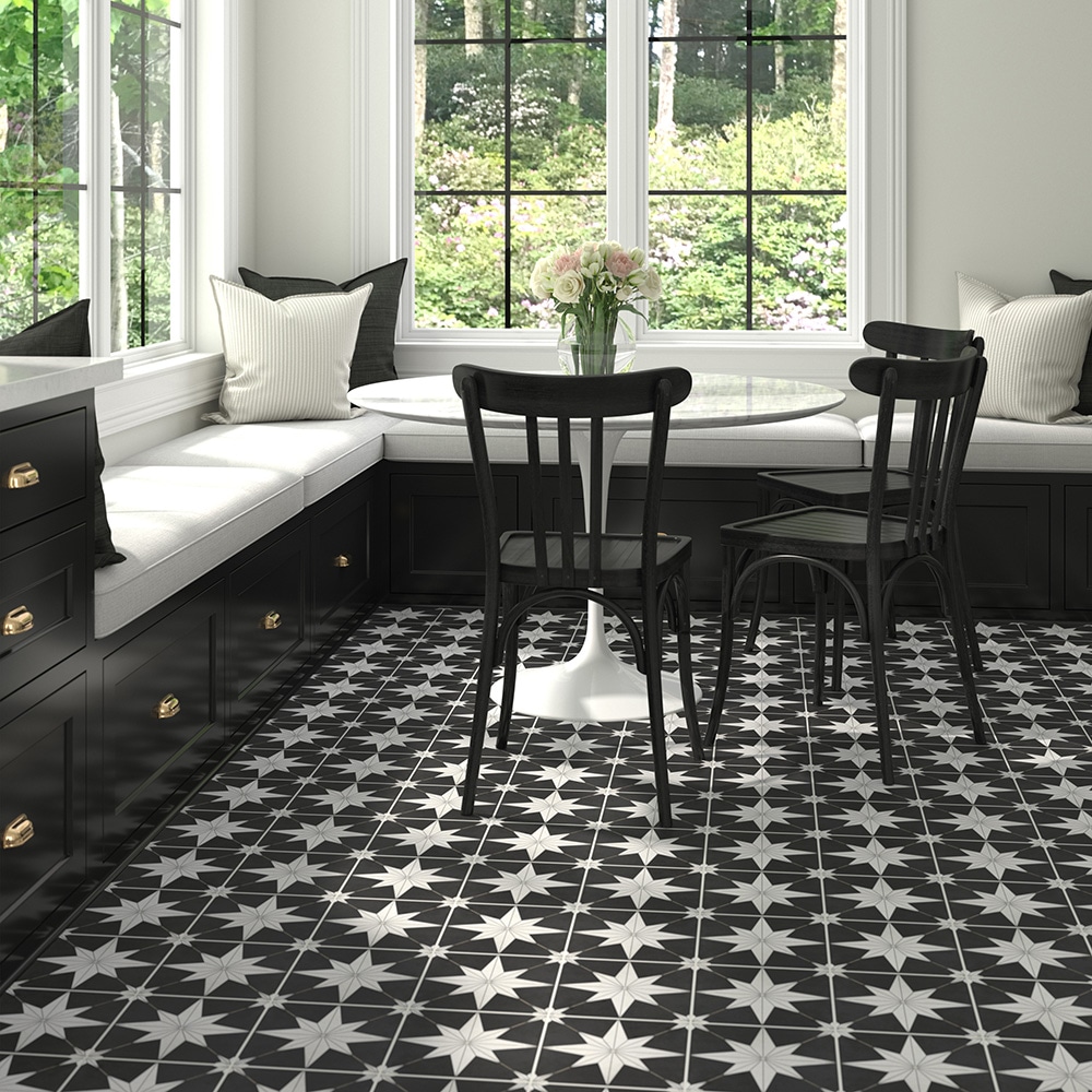 Satori Astro Max Star 8-in x 8-in Matte Porcelain Encaustic Mosaic