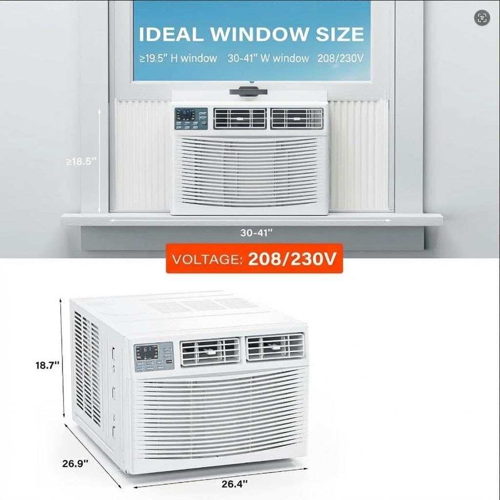IdealHouse Window Air Conditioner Heat Pump 23200 BTU 7 in 1 Smart Inverter Window AC Unit Cool Heat Fan Dry 208 230V Alexa Wifi Up to 950 Sq ft Sansujyuku sansujyuku.com