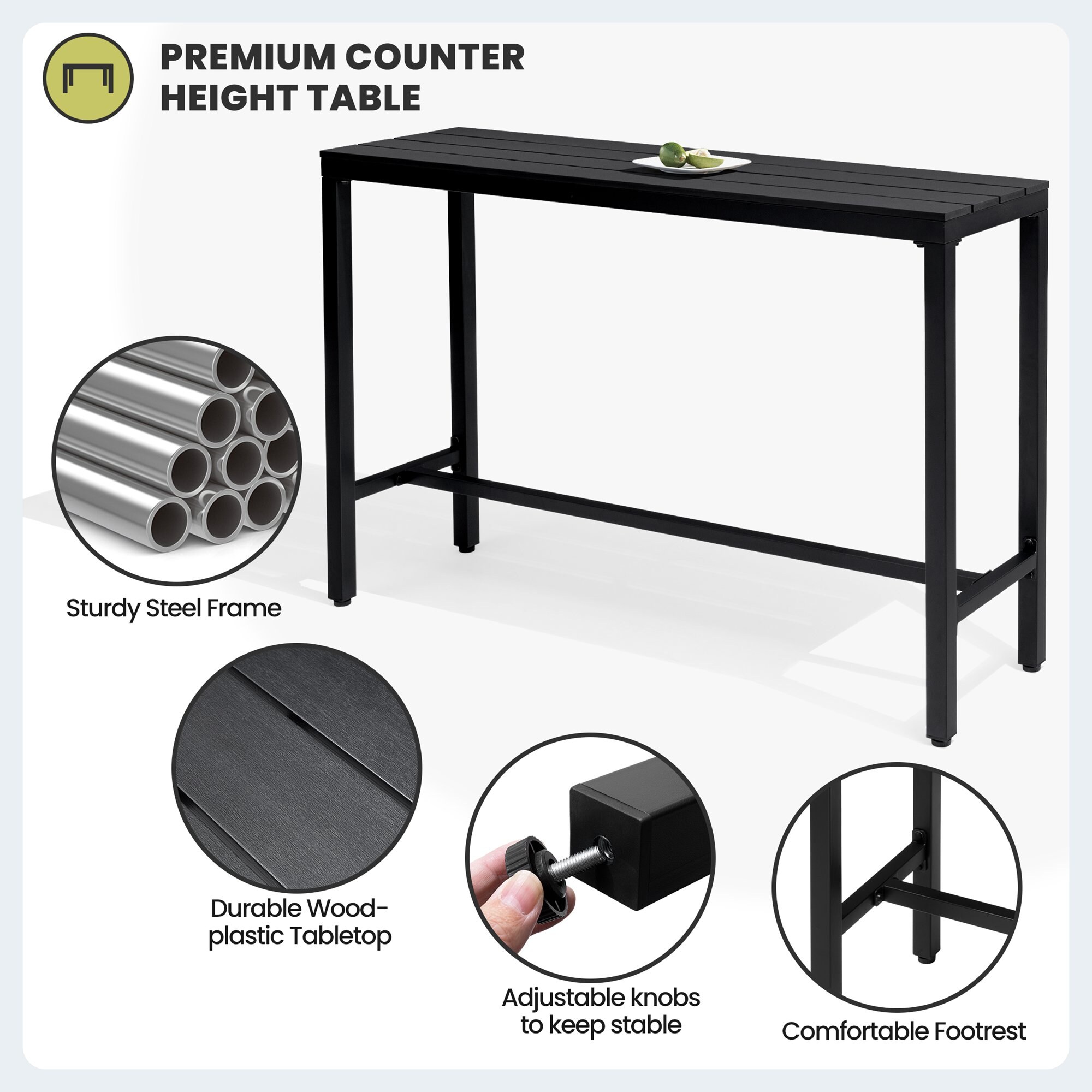 Crestlive Products CL-TB034BLK140 Patio-Tables - View #4