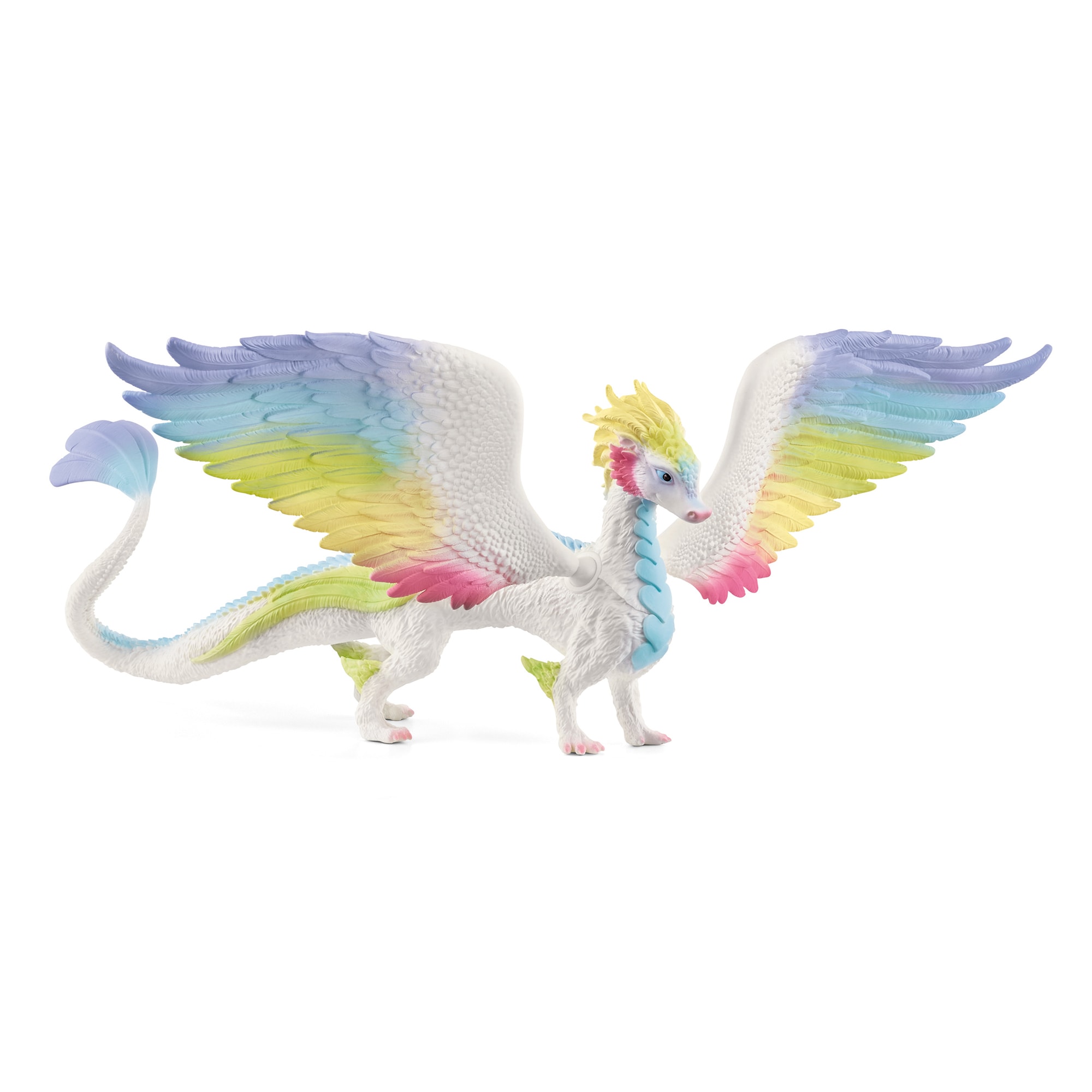 schleich G4059433467337 Rainbow Dragon, 12-in Wingspan, Movable Wings, Bayala