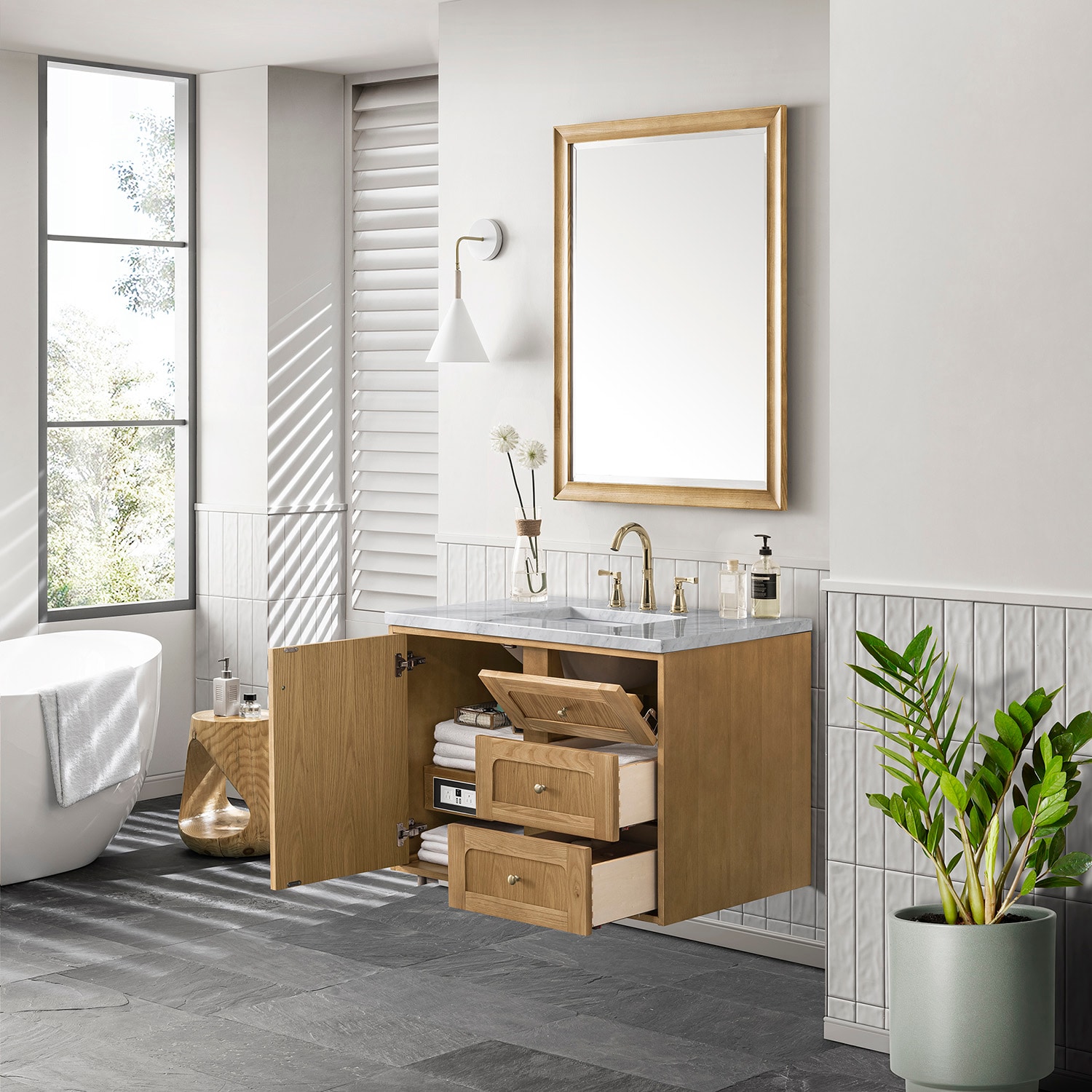 James Martin Vanities 545-V36-LNO-3CAR Bath-Vanity-Combo - View #6