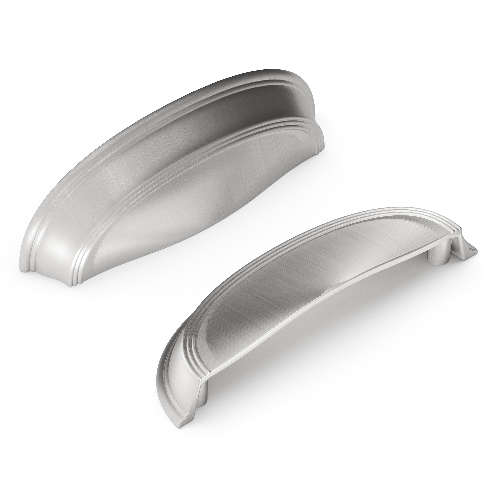 Hickory Hardware P2144-SS-10B American Diner 3-in or 3-3/4-in , 96mm Center to Center Stainless Steel Arch Cup 10 -Pack