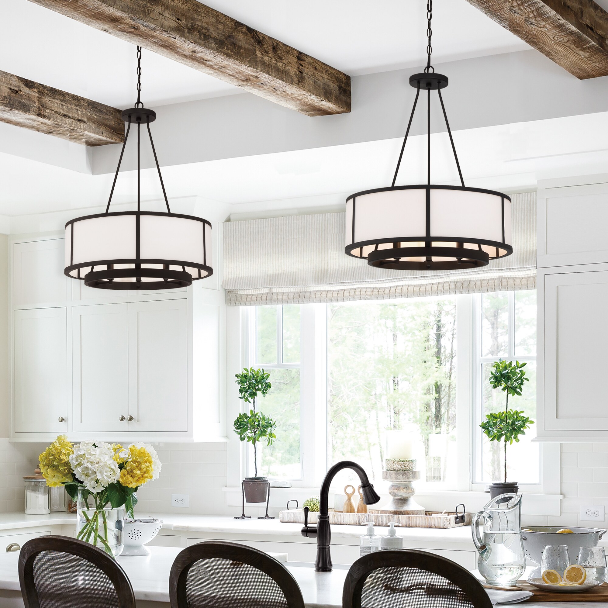 Crystorama Bryant 6-Light Black Forged Modern/Contemporary Chandelier ...