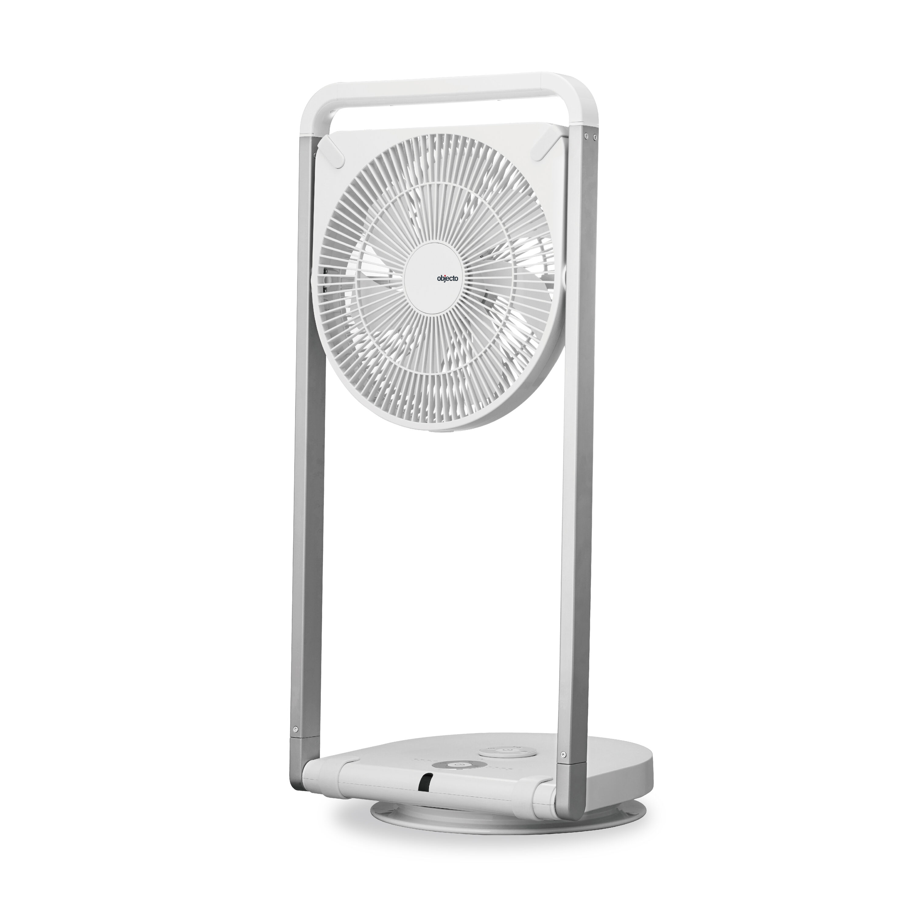 objecto FN-18WH 5.5-Inches 120 -Volt 5 -Speed Indoor White Oscillating Pedestal Fan with Remote