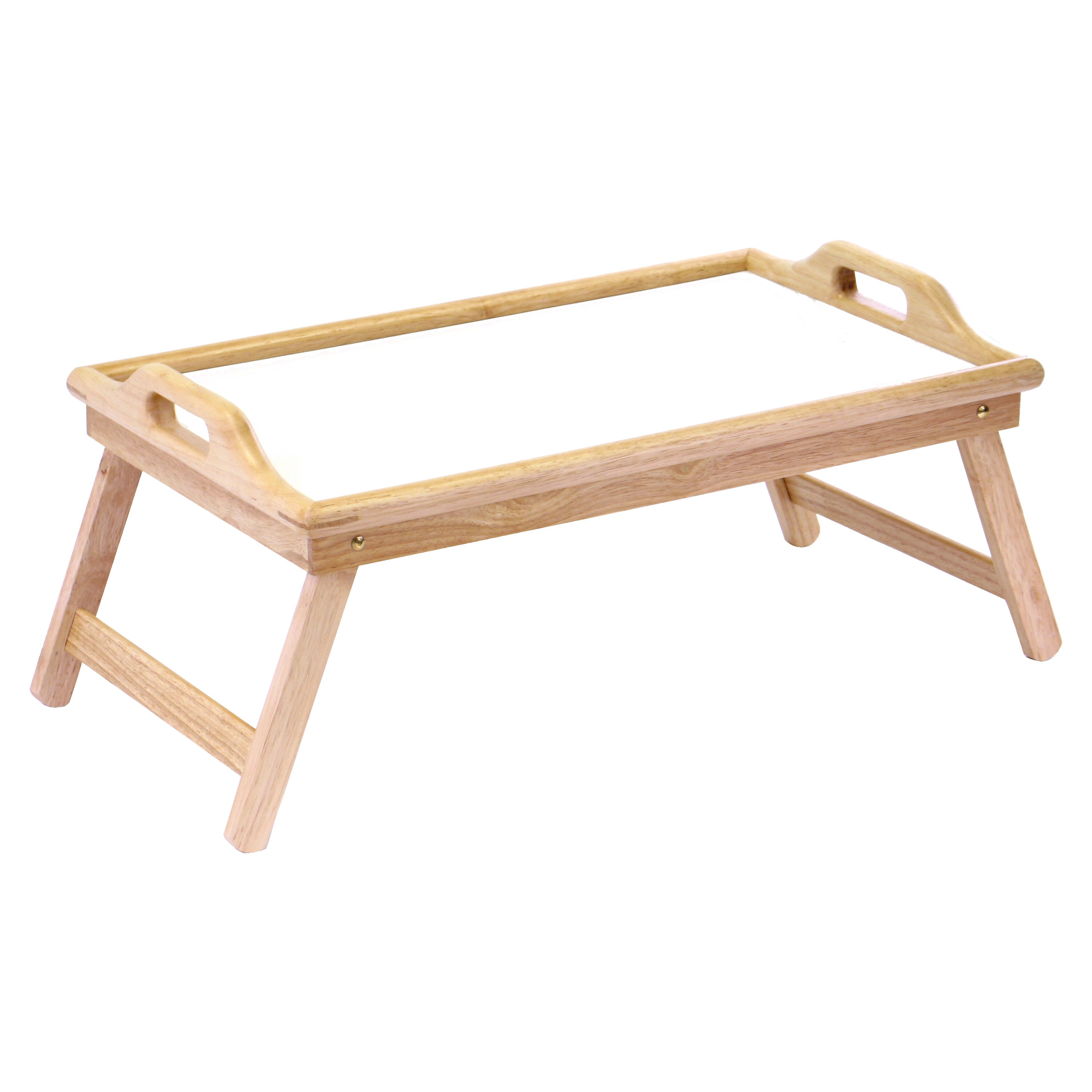 Winsome Wood 98122 21.3-in x 13.8-in Natural/White Rectangle Serving Tray