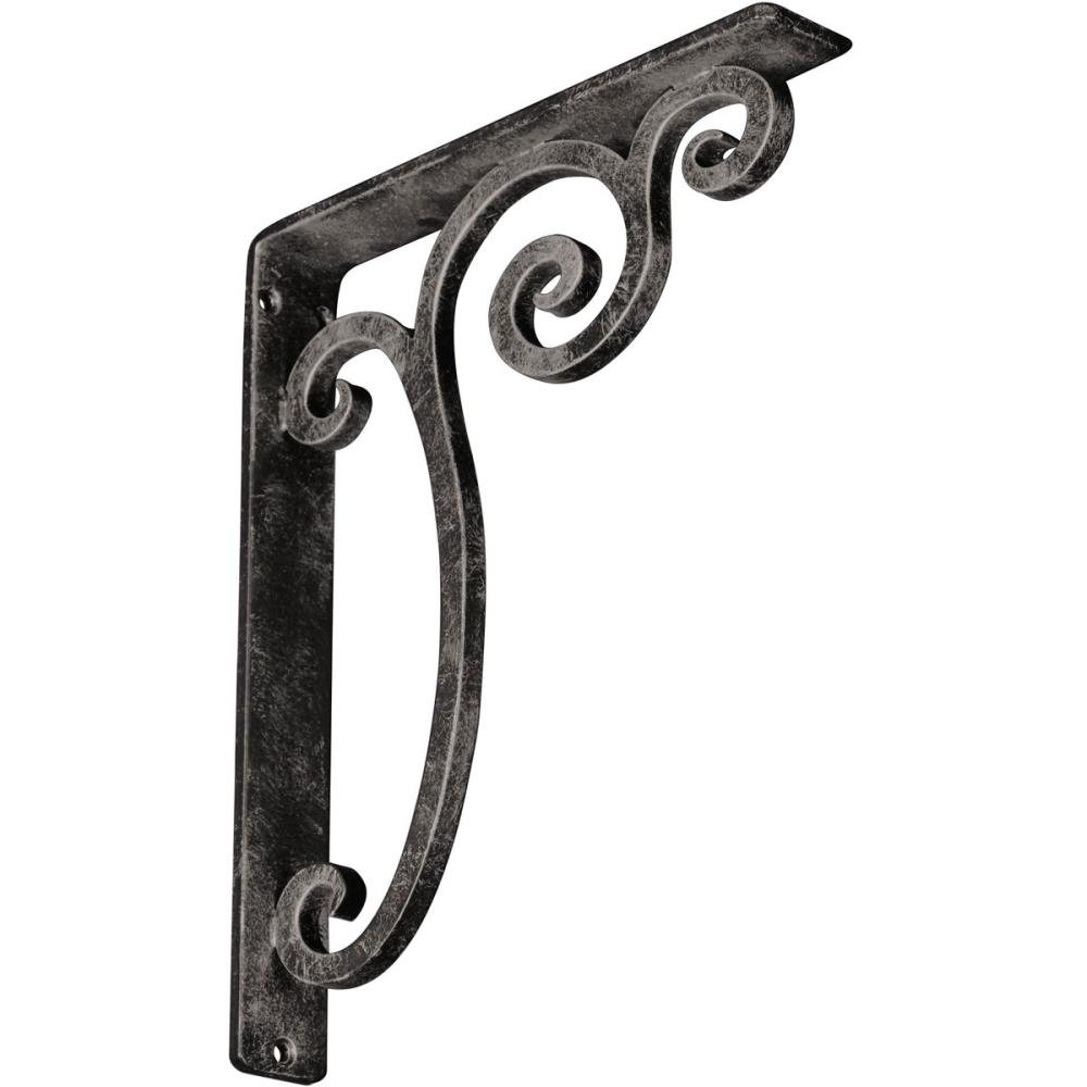 Ekena Millwork BKTM01X10X12SAVAWS Avery 10-in x 1.5-in x 12-in Gray Wrought iron Mounting bracket