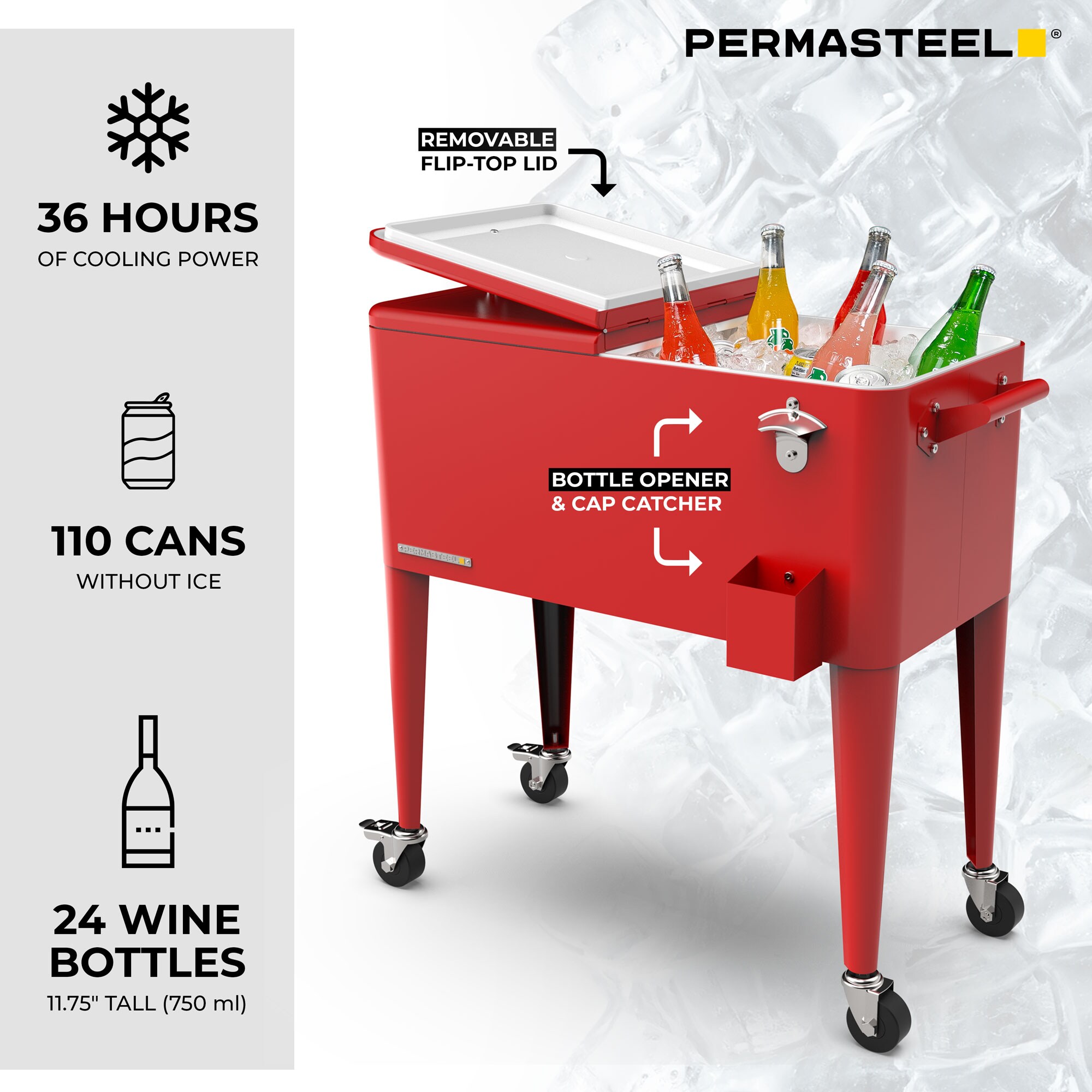 Permasteel PS-203 RD Beverage-Coolers - View #3