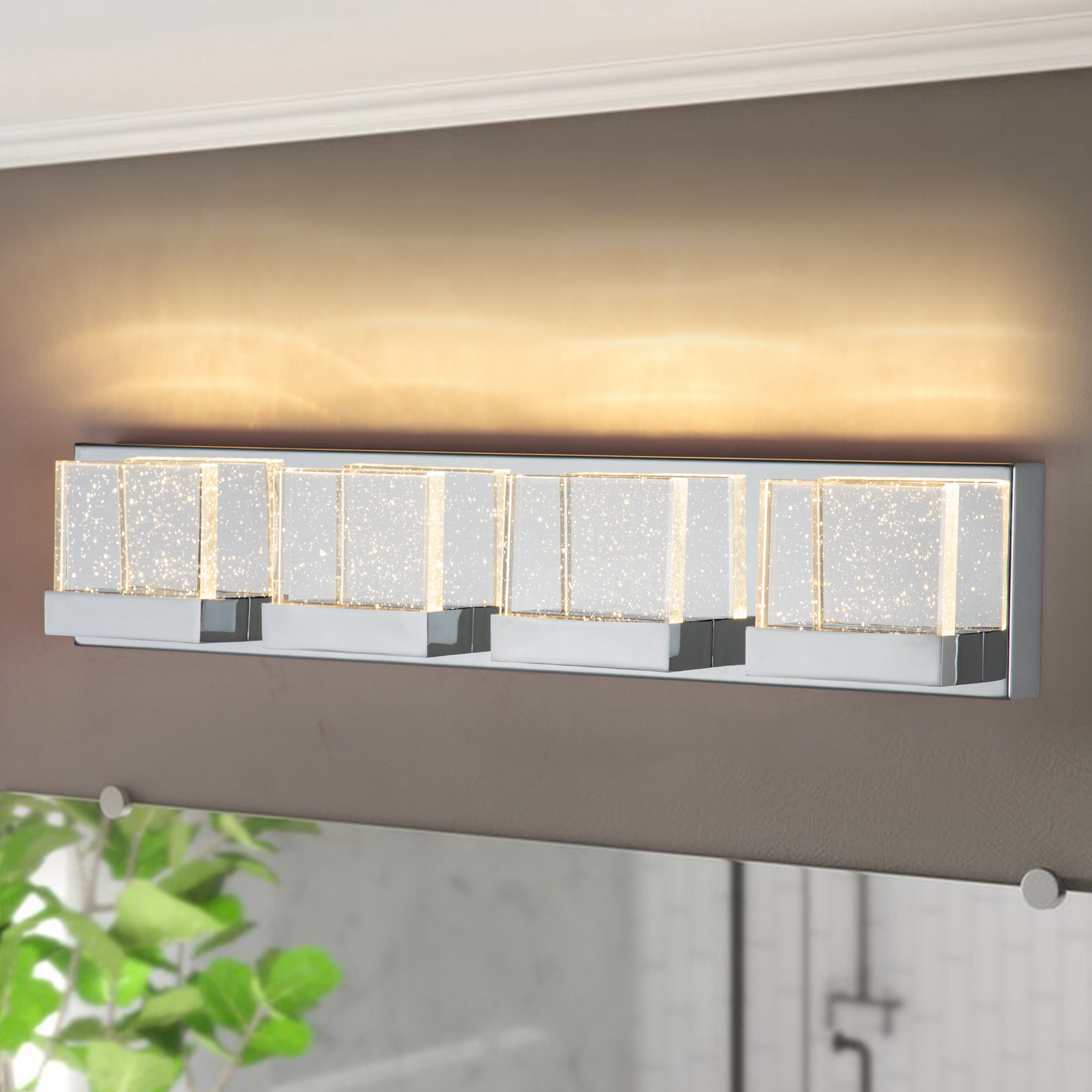 C Cattleya 23-in 4 -Light Chrome Integrated LED Modern/contemporary Vanity light
