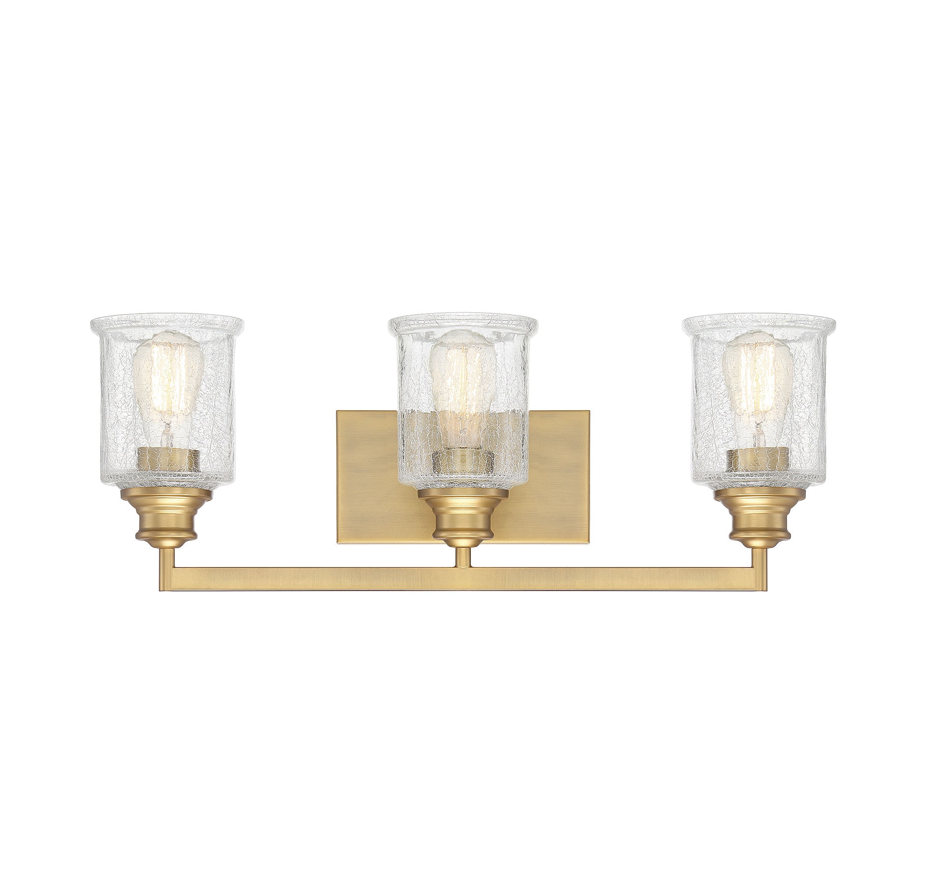 Savoy House 8-1972-3-322 Hampton 24-in 3 -Light Brushed Brass Traditional Vanity light