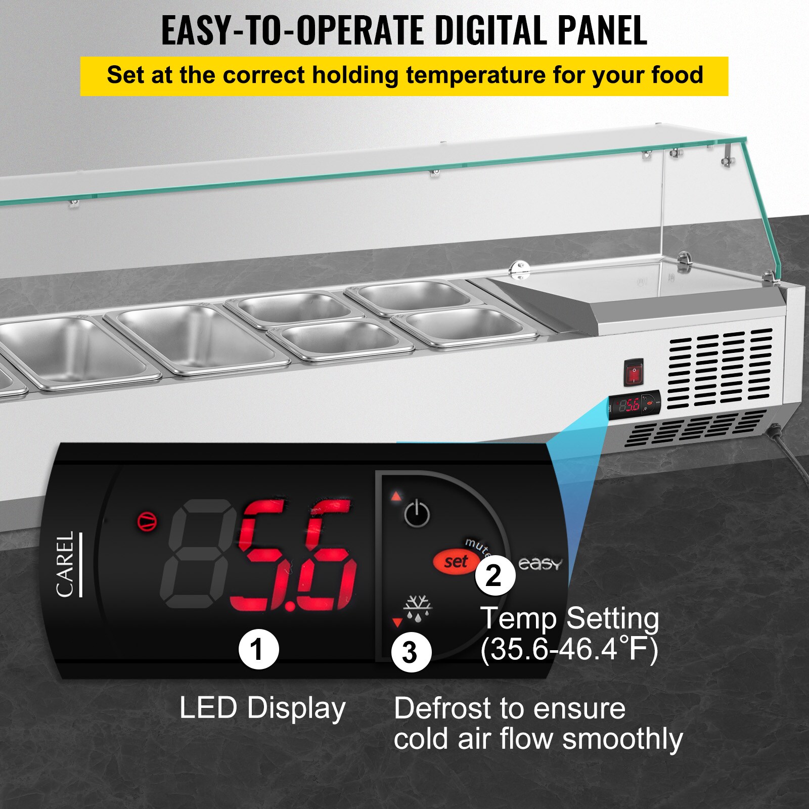 VEVOR SCBLZBXGL55107930V1 Refrig-Prep-Tables - View #4
