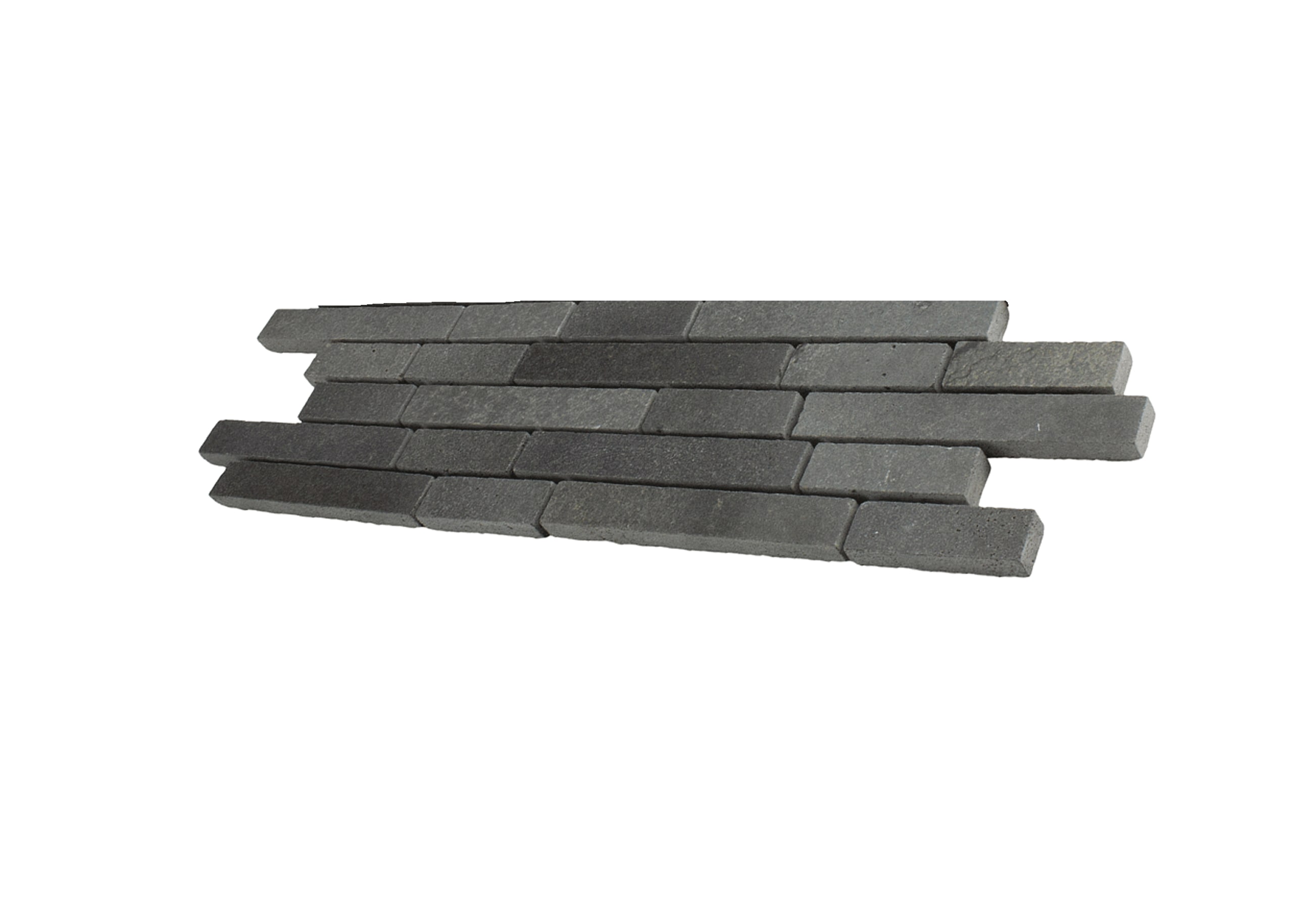 Giorbello (Sample) Travel Series Gray 4-in x 12-in Polished Travertine Brick Mosaic Wall Tile