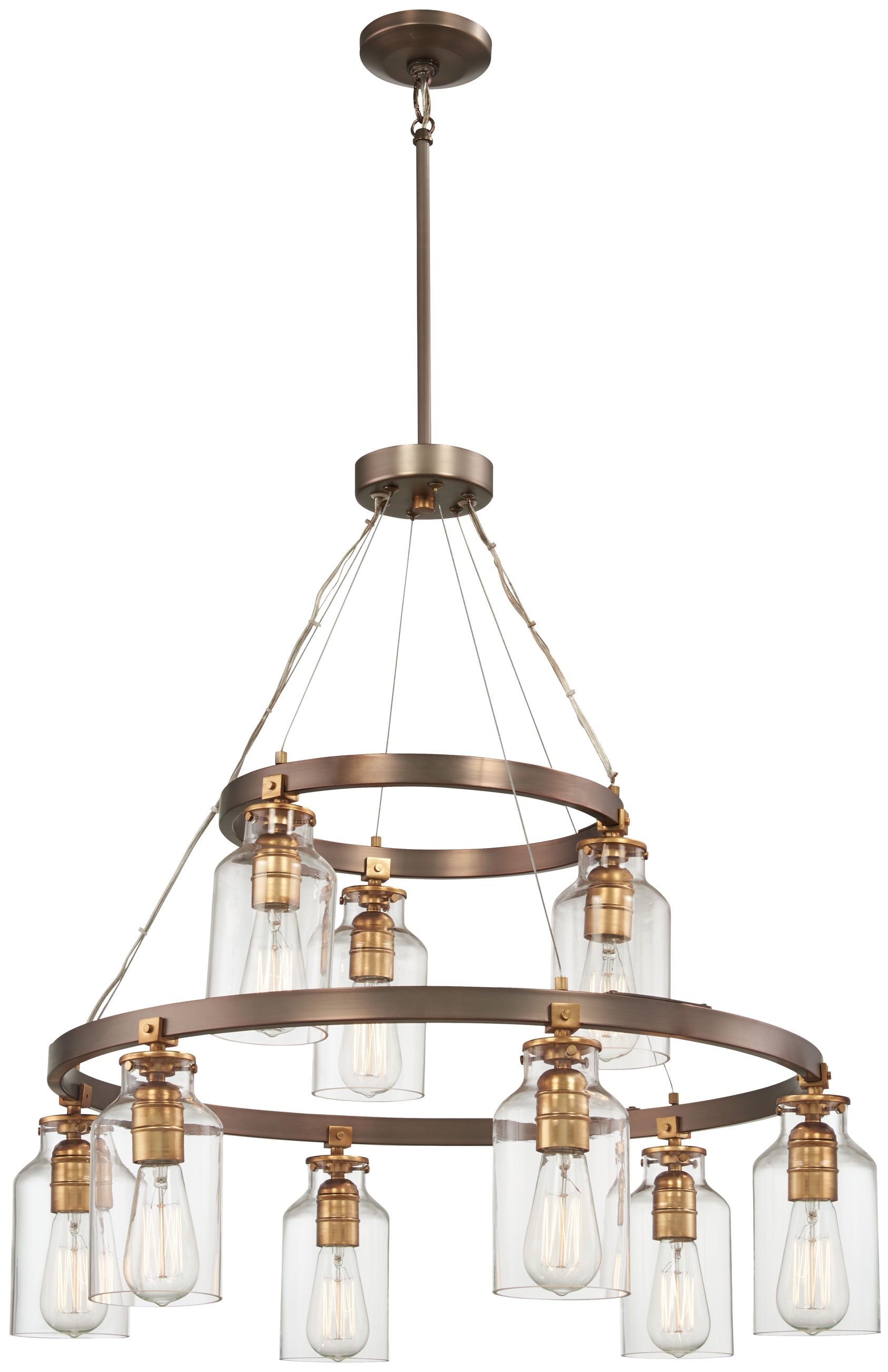 Minka Lavery 4559-588 Morrow 9-Light Multiple Finishes Multiple Colors Transitional Dry rated Chandelier