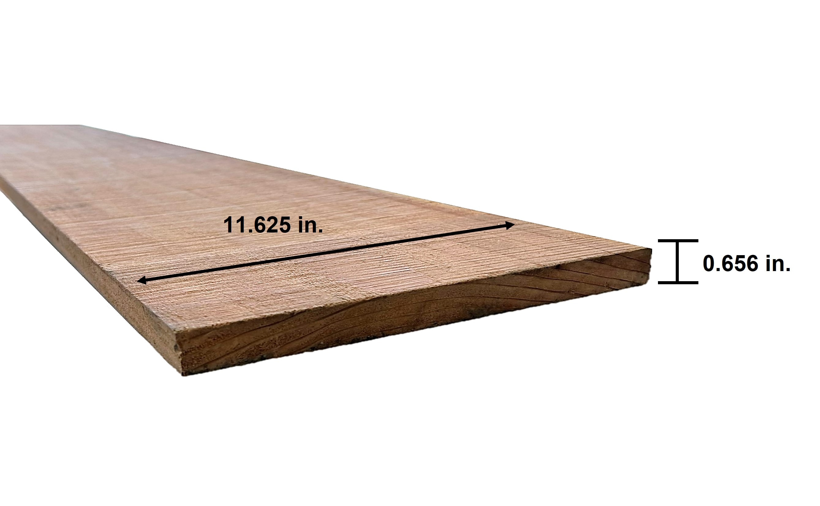5/8-in x 12-in x 16-ft Redwood Flat-top Fence Picket