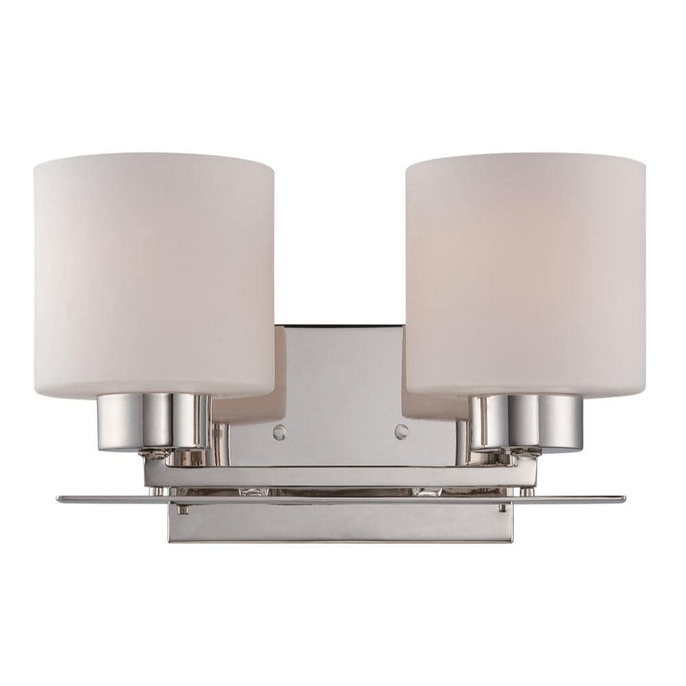  LW-SC532469 13-in 2-Light Polished Nickel Transitional Vanity Light