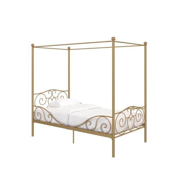 Dhp Gold Twin Canopy Bed In The Beds, Gold Twin Canopy Bed Frame