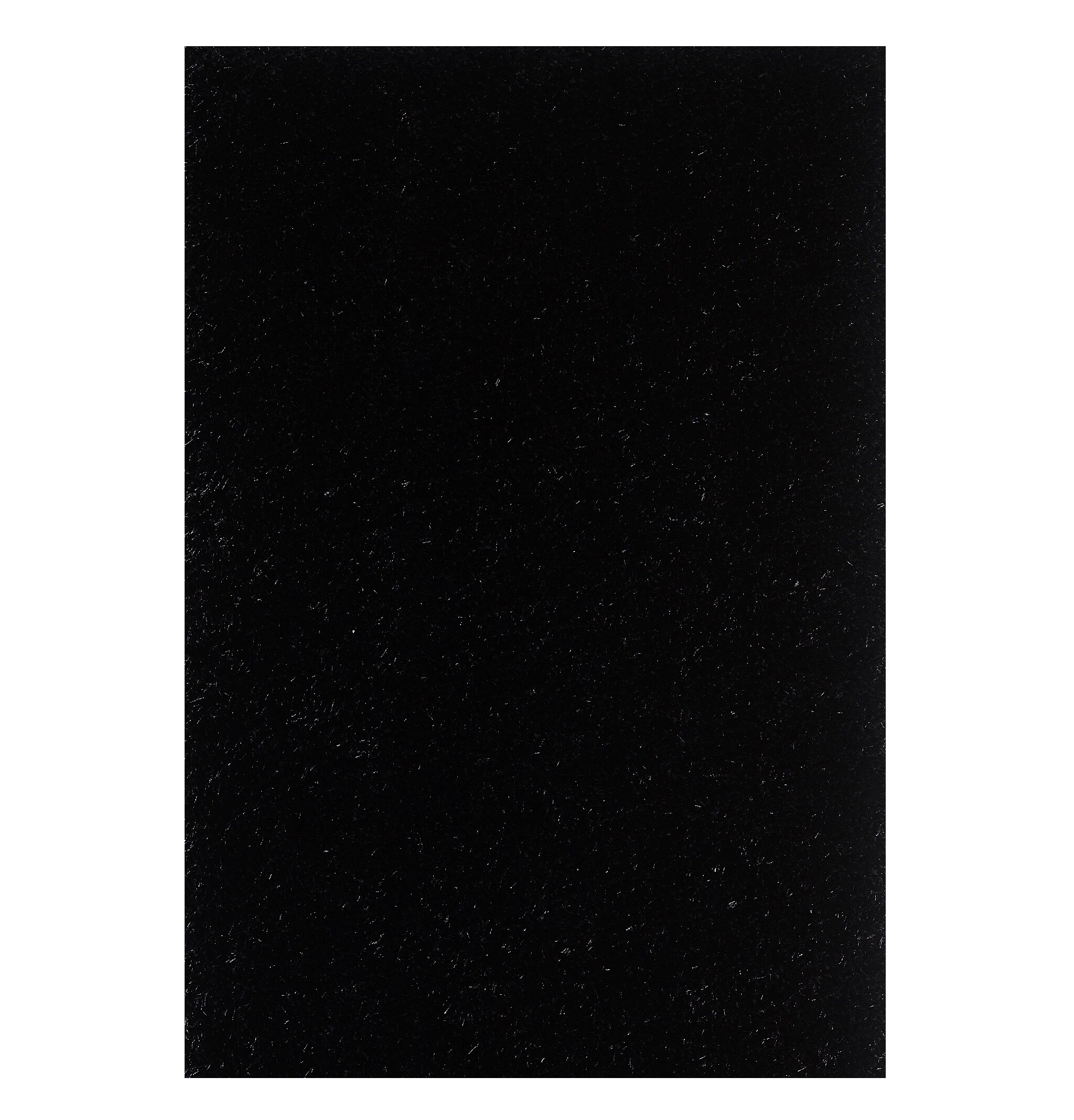 MDA Rugs Infinity Collection 5 x 7 Frieze Black Indoor Solid Area Rug