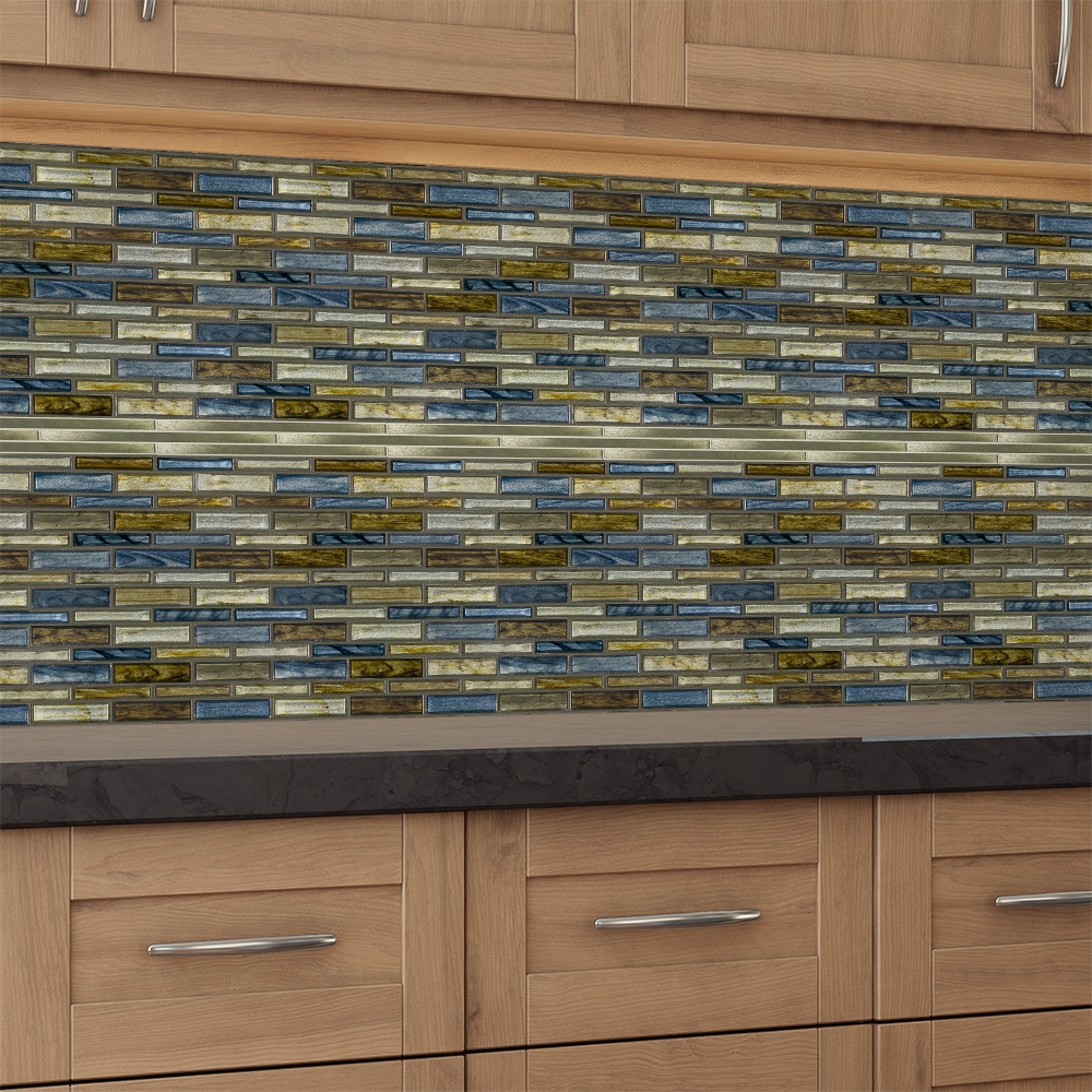 Elida Ceramica Mulan Glass 12-in x 12-in Multi-finish Glass