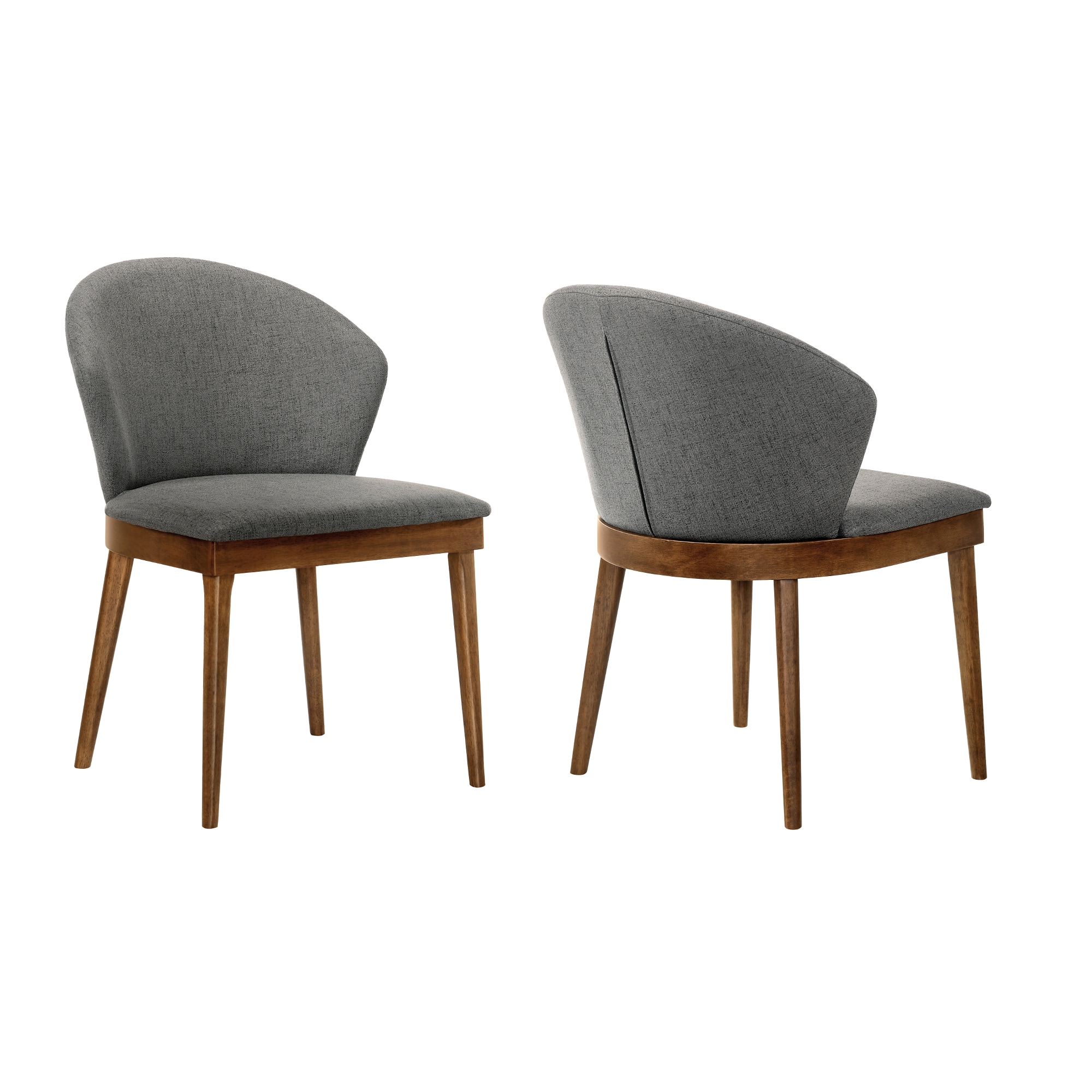 Armen Living LCJNSIWACH Set of 2 Contemporary/Modern Polyester Upholstered Dining Side Chair (Wood Frame)