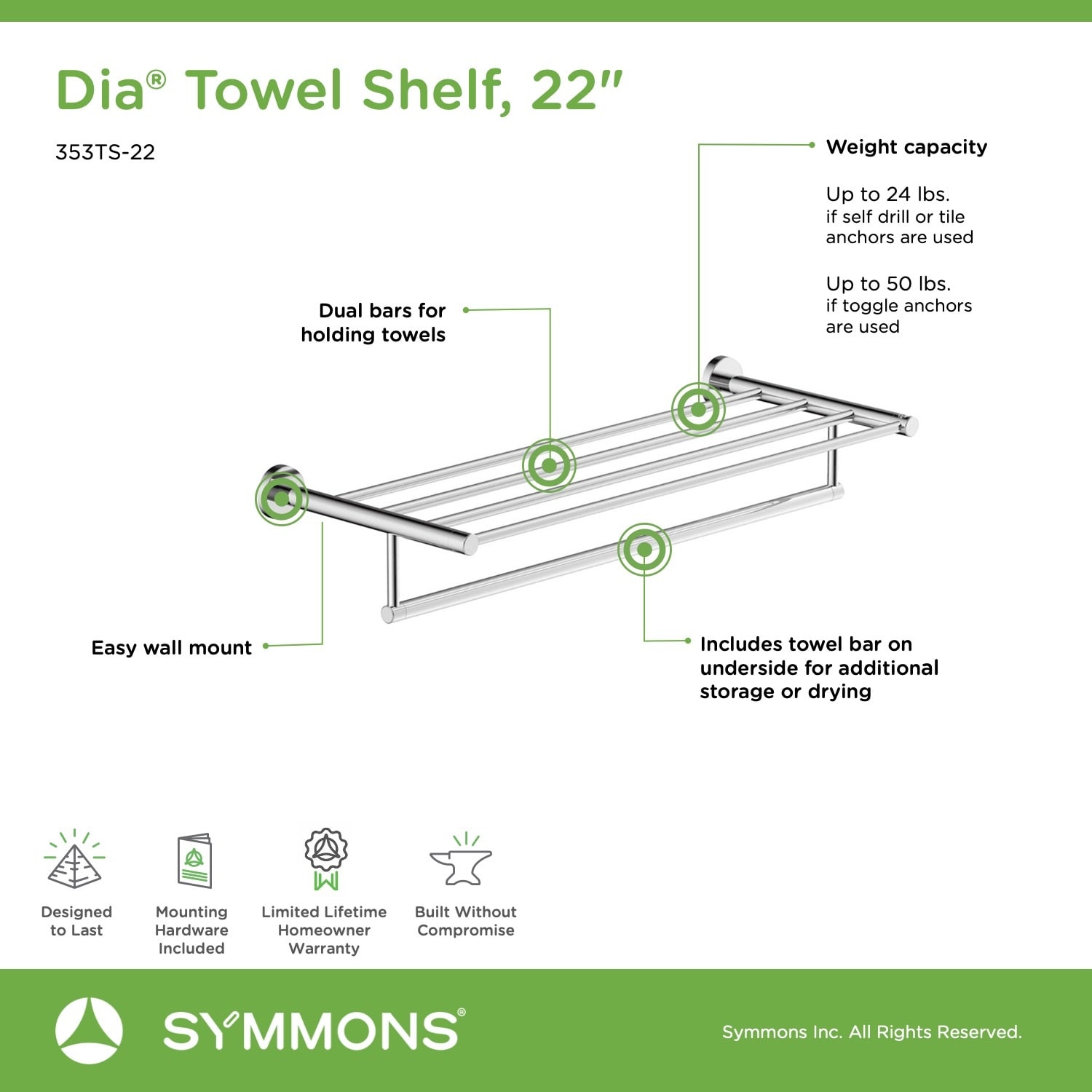 Symmons 353TS-22 Towel-Trees - View #5