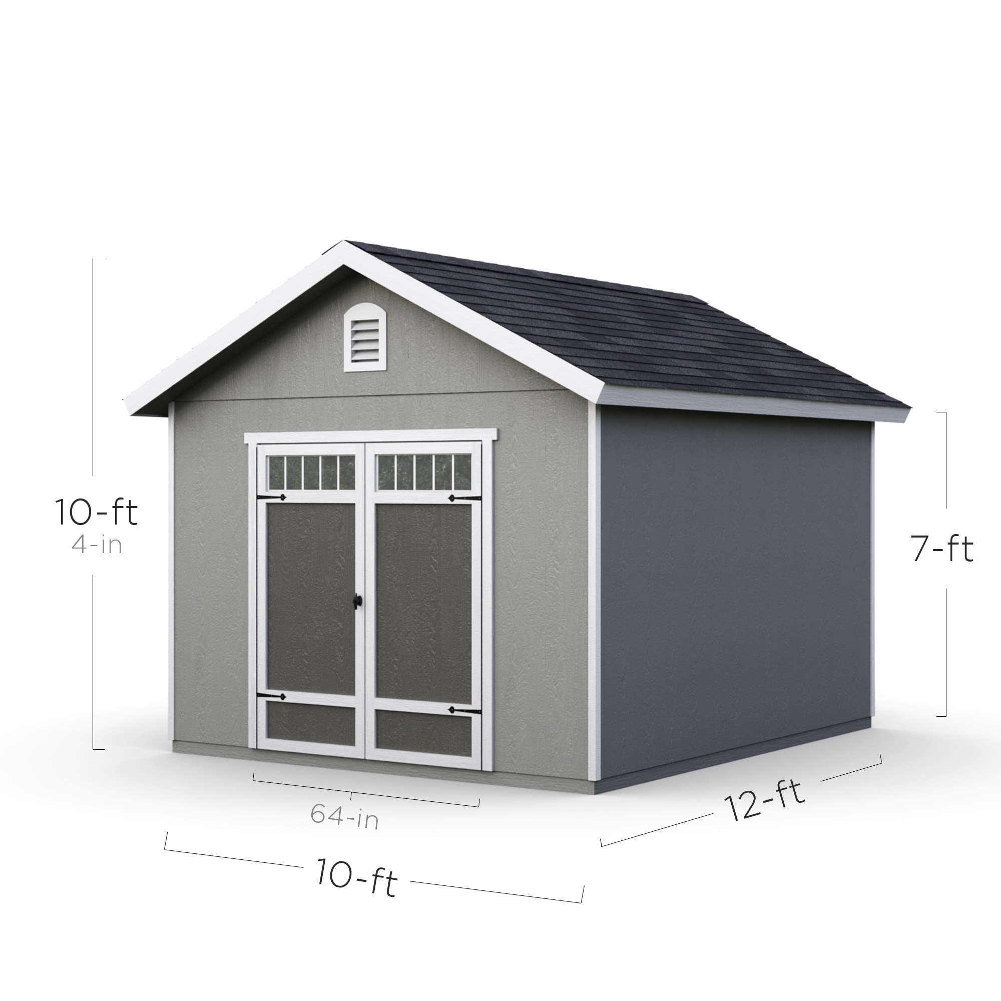 Heartland Asheville 10-ft x 12-ft Wood Storage Shed (Floor Included) in ...