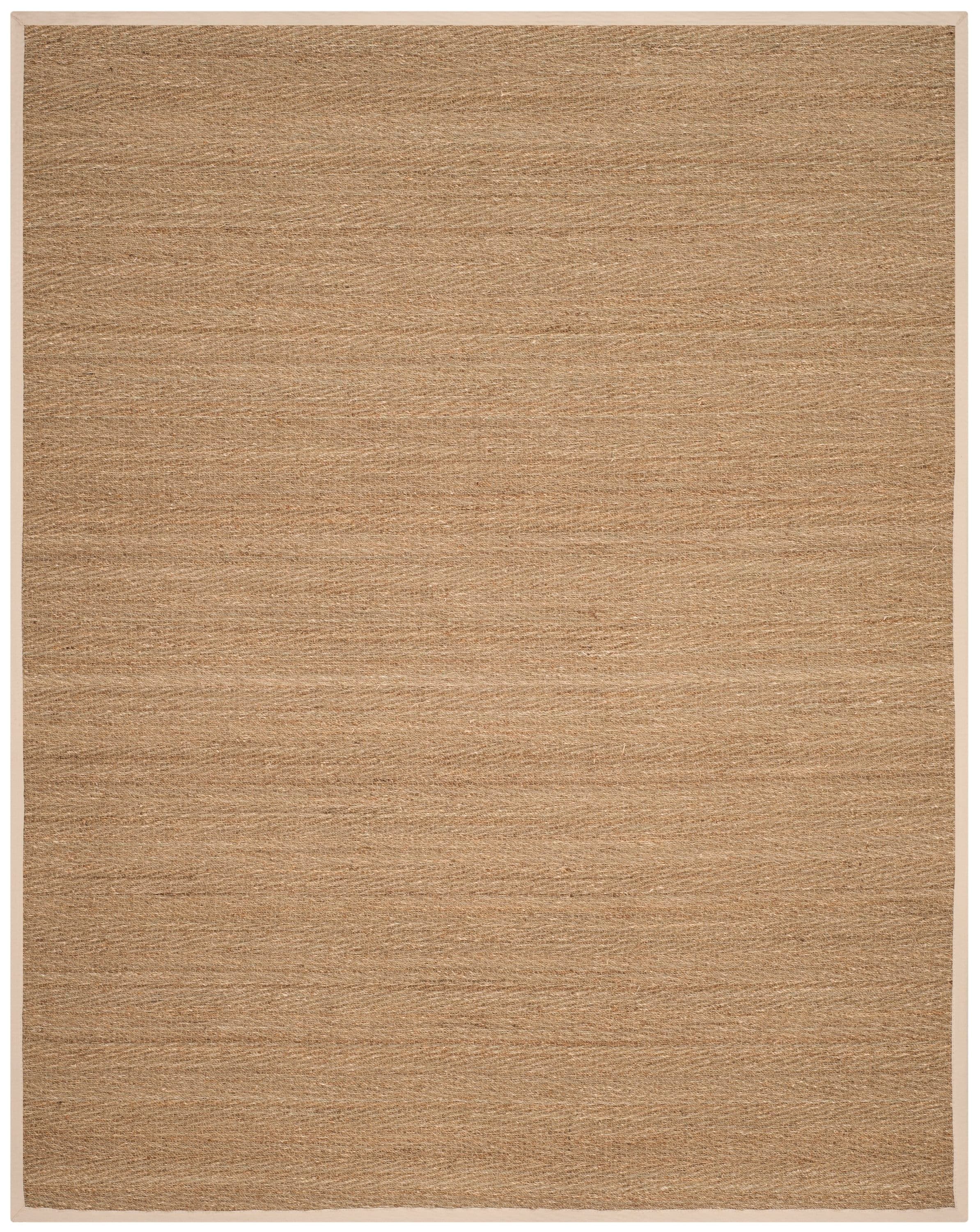 Safavieh NF115J-8 Natural Fiber Montauk 8 x 10 (ft) Loomed Seagrass Natural/Ivory Rectangular Indoor Chevron Coastal Area rug
