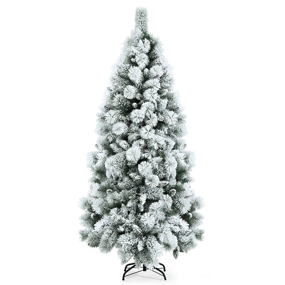WELLFOR CM-HJY-23555 6-Feet Flocked Artificial Christmas Tree