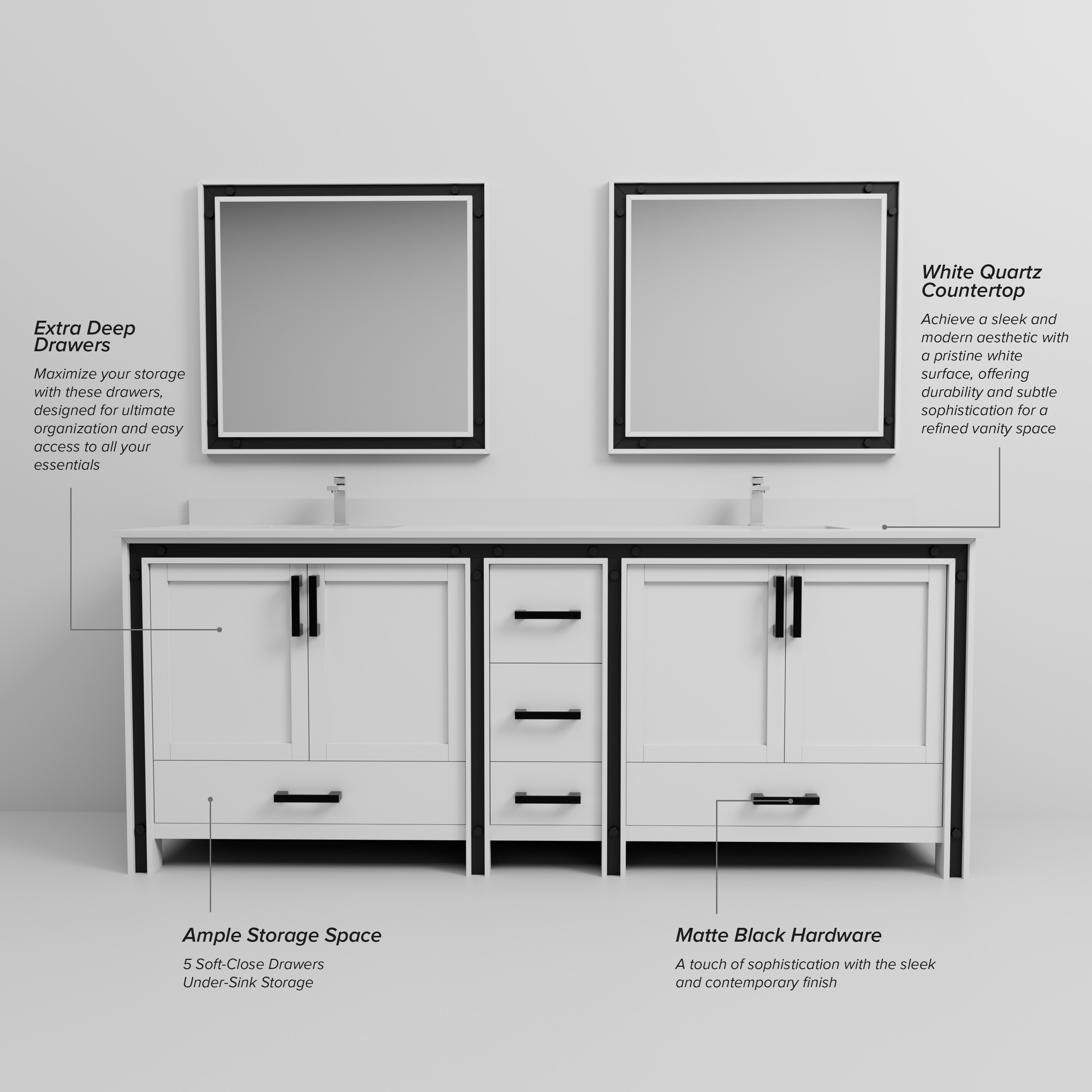 Lexora LVZV84DA210 Bath-Vanity-Combo - View #7