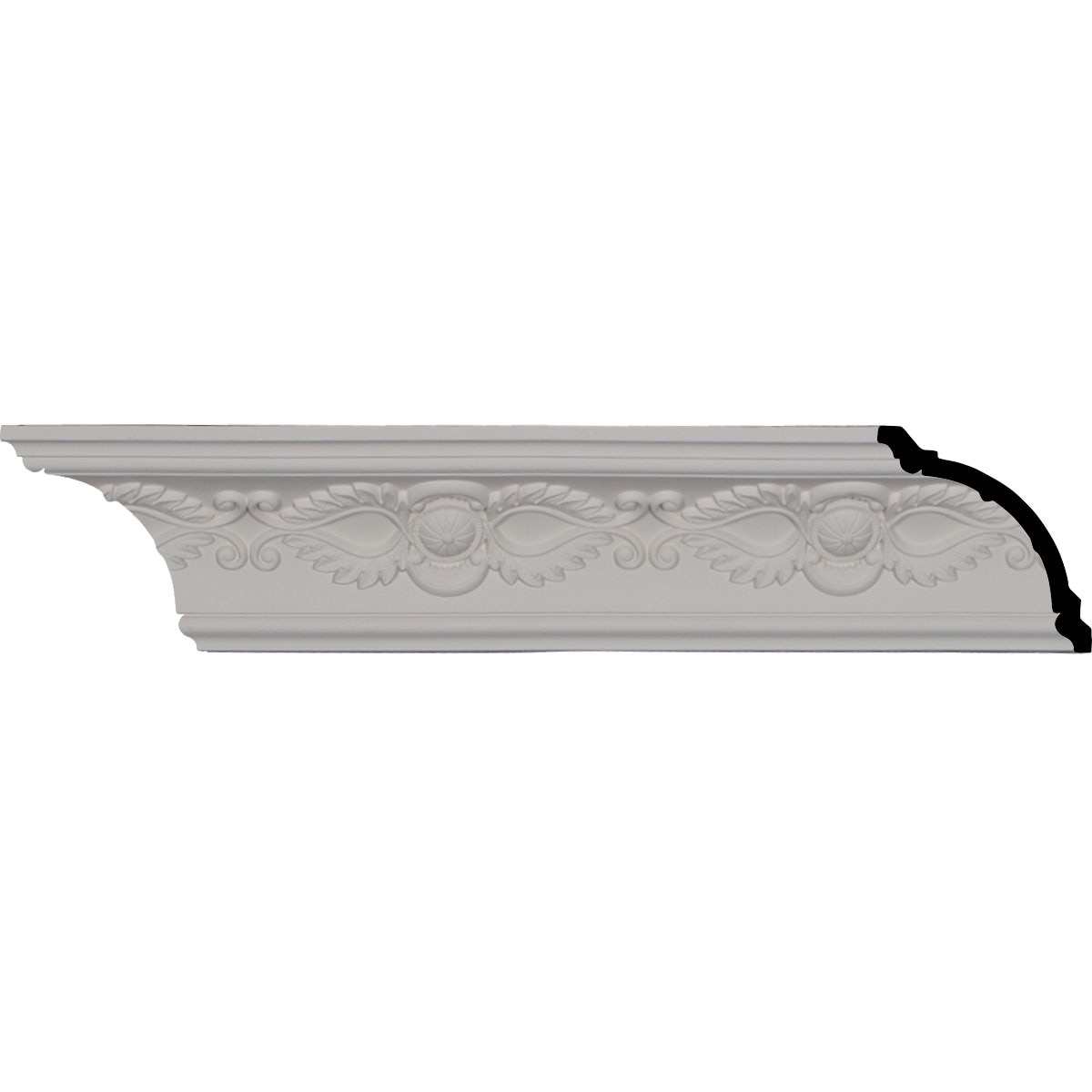 Ekena Millwork MLD03X03X05LO Logan 3-7/8-in x 7-ft 10-1/2-in Primed Urethane MLD03X03X05LO Crown Moulding