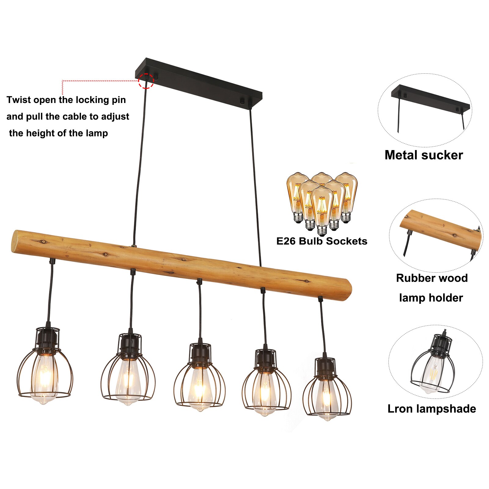 Oukaning HG-HCX-2834-US Pendant-Lights - View #6