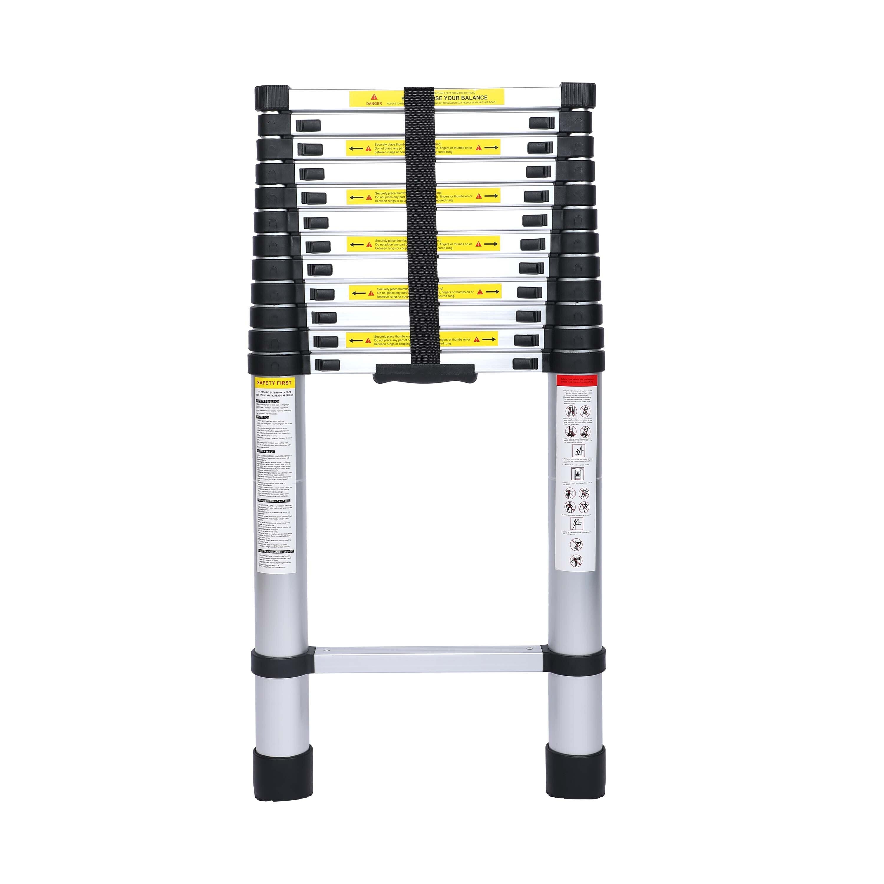 Kahomvis One-Button Extension Ladder 15.4-ft Aluminum Type 1a- 300-lb ...