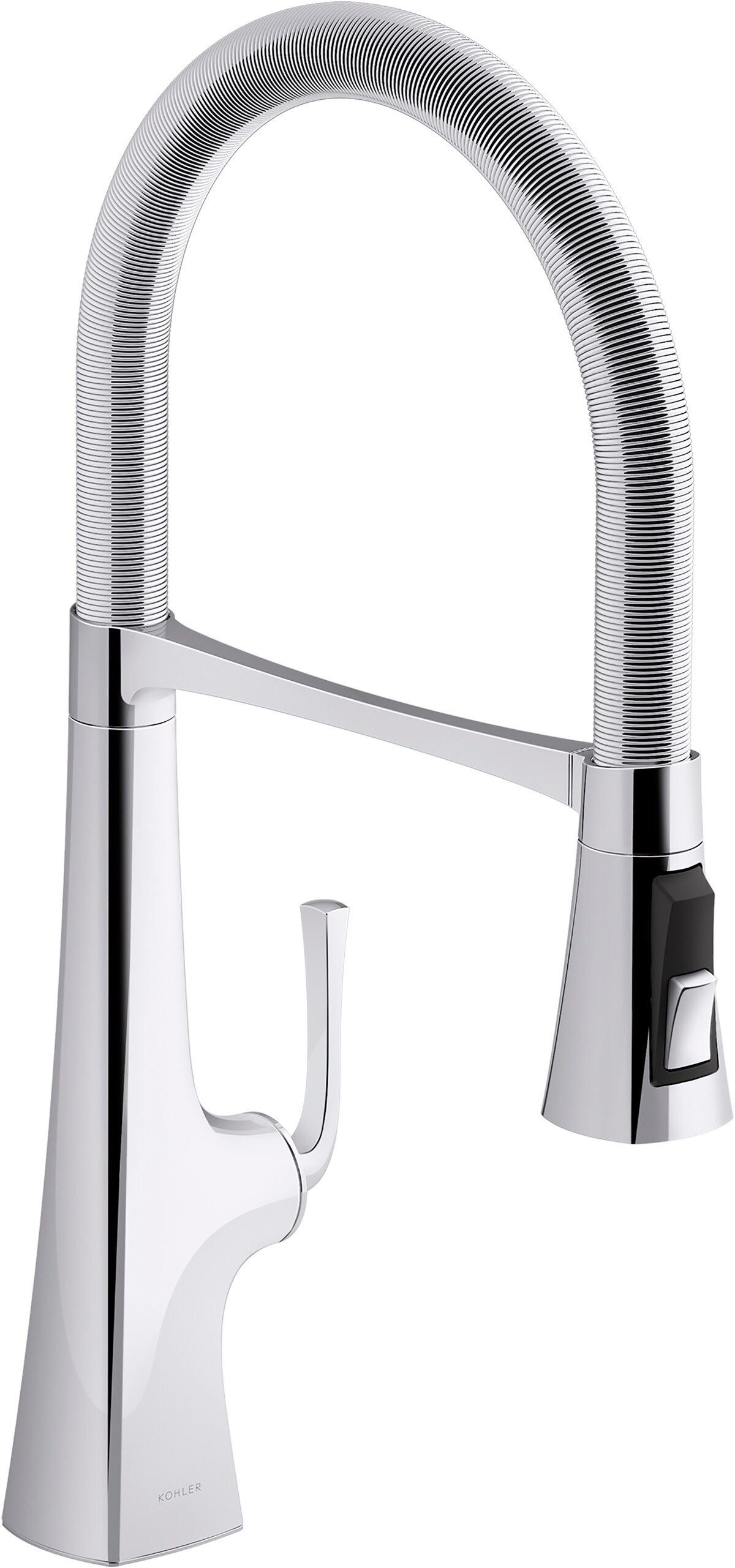 Kohler Graze Pre Rinse Spring Polished Chrome Single Handle Kitchen Faucet With Sprayer K 22061 7663