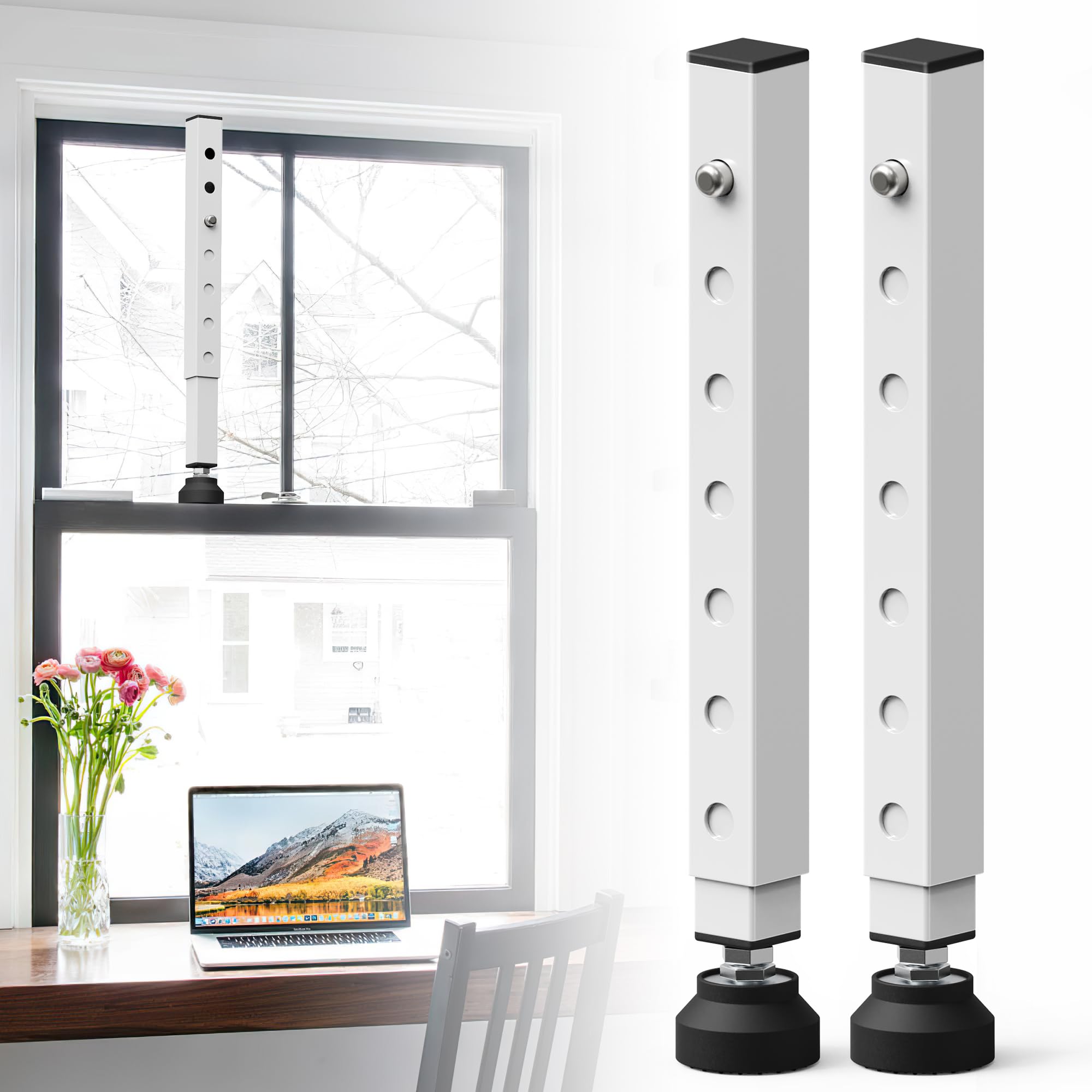 LILILIAN FMY 2 Pack Small Adjustable Window Security Bars 11-18 Inch ...