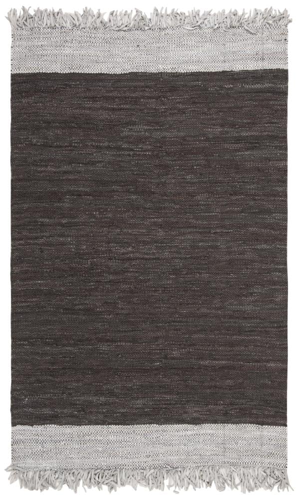 Safavieh VTL310B-6 Vintage Leather Teton 6 x 9 (ft) Leather Light Gray/Dark Brown Rectangular Indoor Coastal Area rug