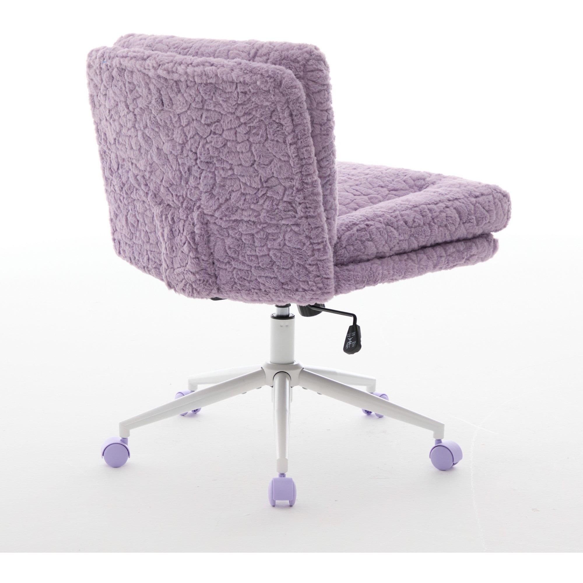 Misopily Plush Faux Alpaca Fabric Office Chair 26.4 Inch Wide Seat