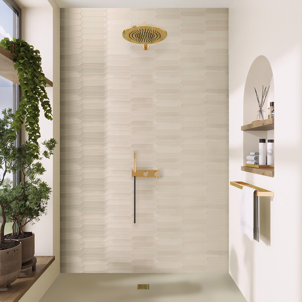 Apollo Tile Piquet Tea Green 2-in x 10-in Matte Ceramic Stone Look Floor and Wall Tile (5.38-sq. ft/ Carton)